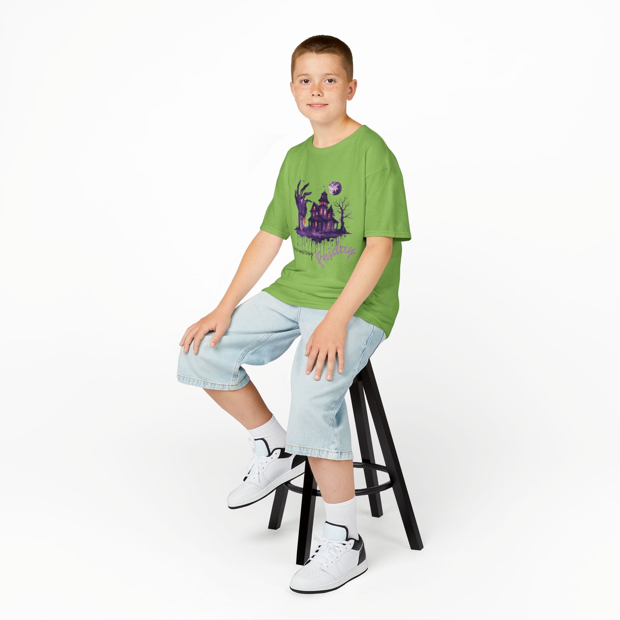 Kids Tee Fun Movie Wednesday T-Shirt Ideal for Halloween
