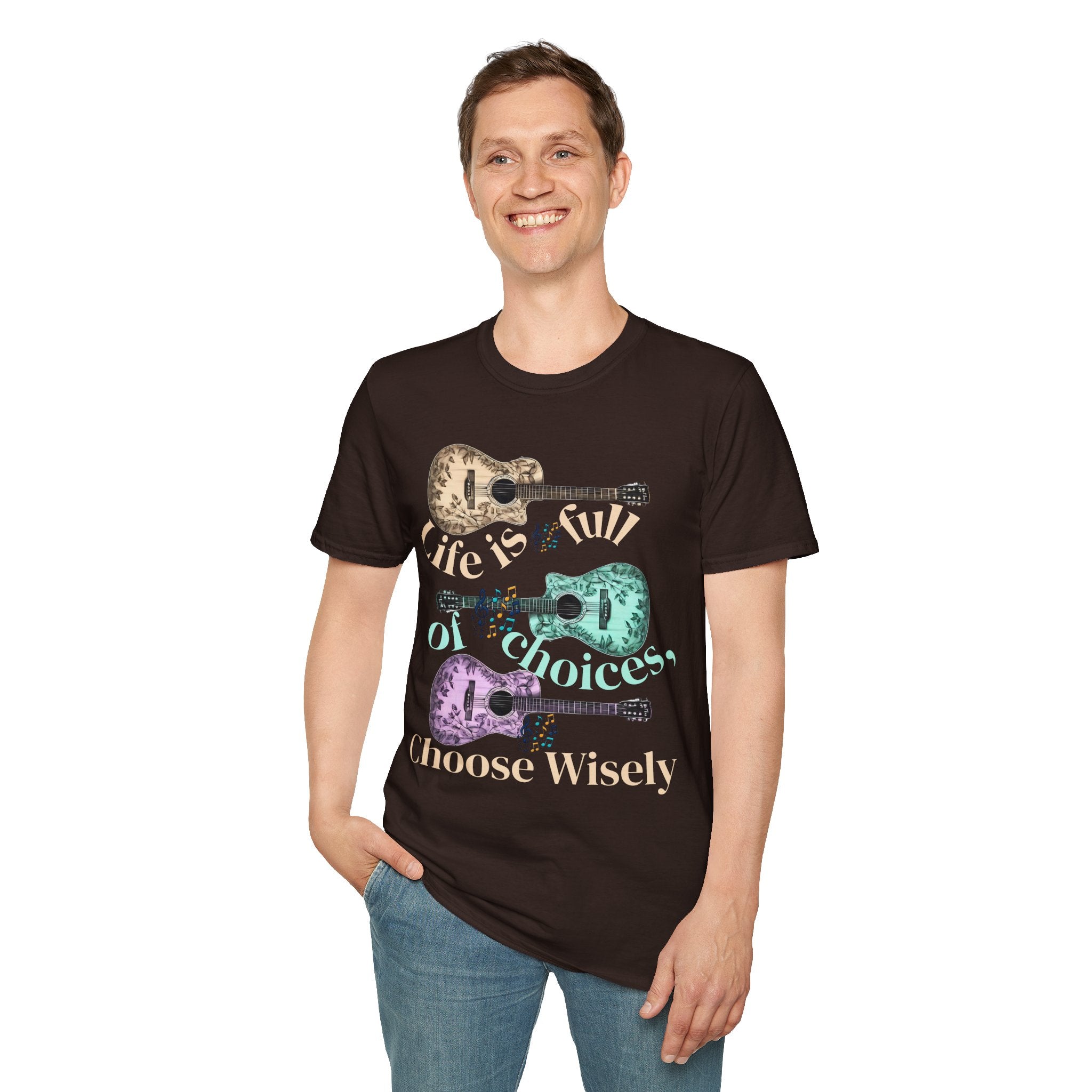 Life is full of choices quote- Guitarist Softstyle - - T-Shirt