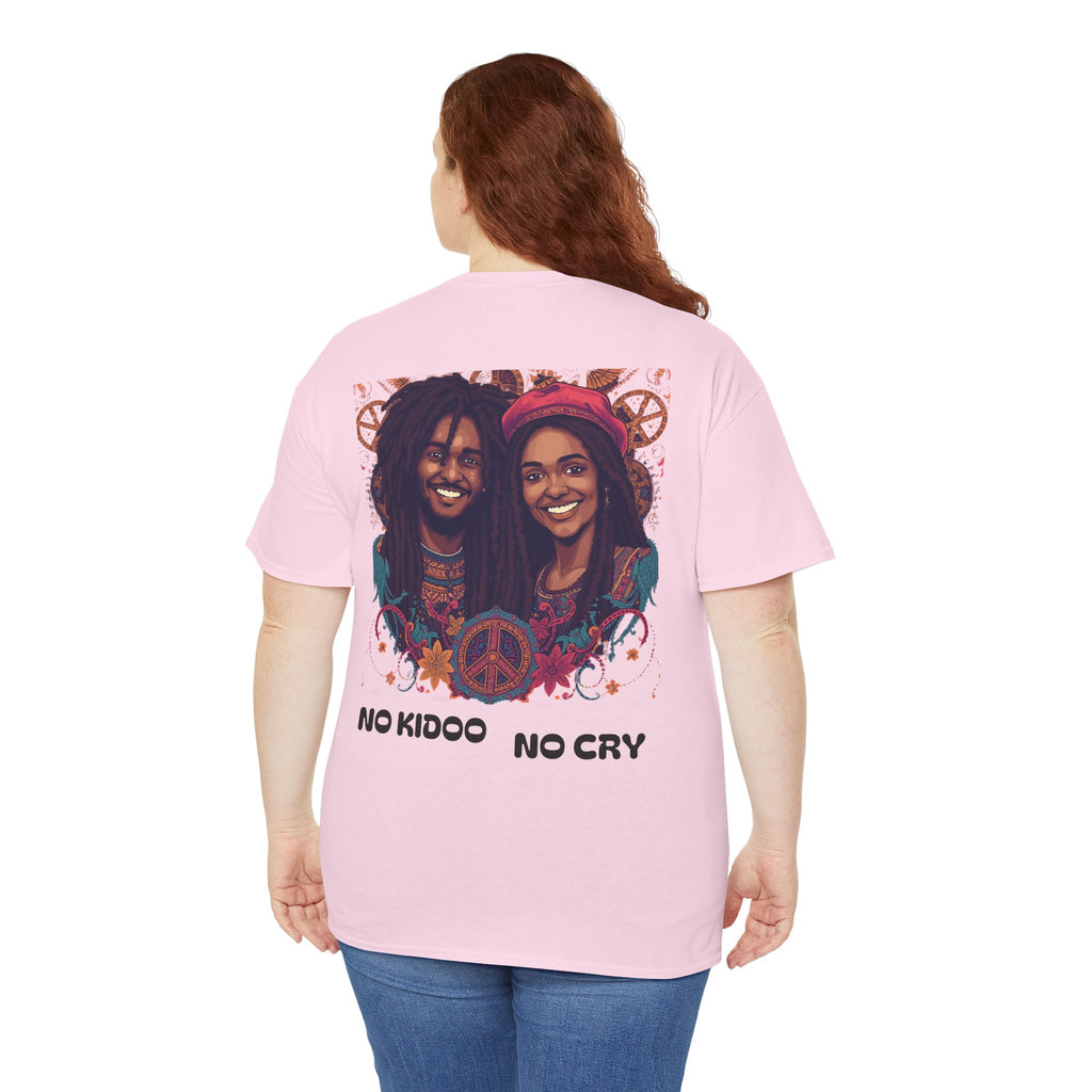 Unisex Heavy Cotton Tee with 'No Kids No Cry' Artwork, Vintage Tee, Music Lover Gift,  Inspired Shirt, Casual Streetwear