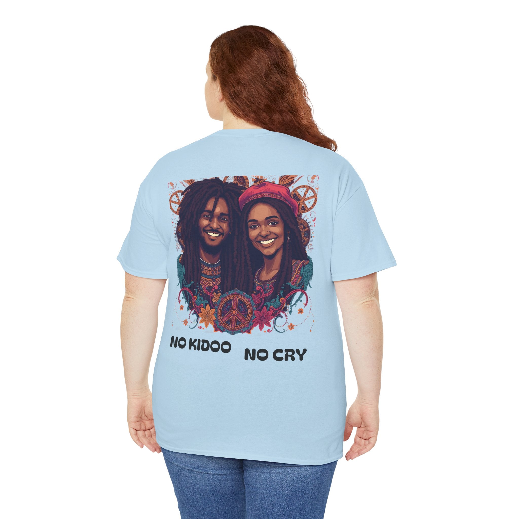 Unisex Heavy Cotton Tee with 'No Kids No Cry' Artwork, Vintage Tee, Music Lover Gift,  Inspired Shirt, Casual Streetwear