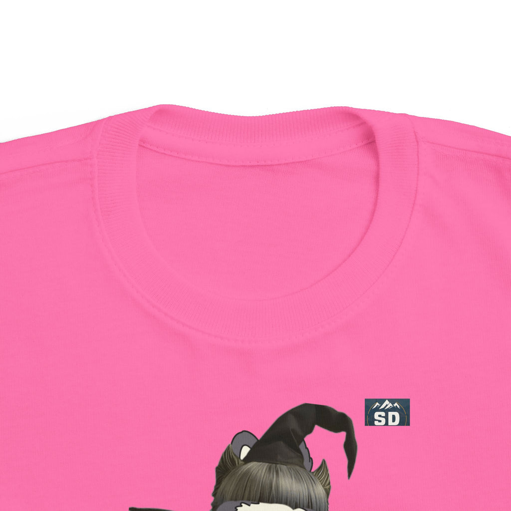 Toddler Halloween Tee with Labubu Witch Design