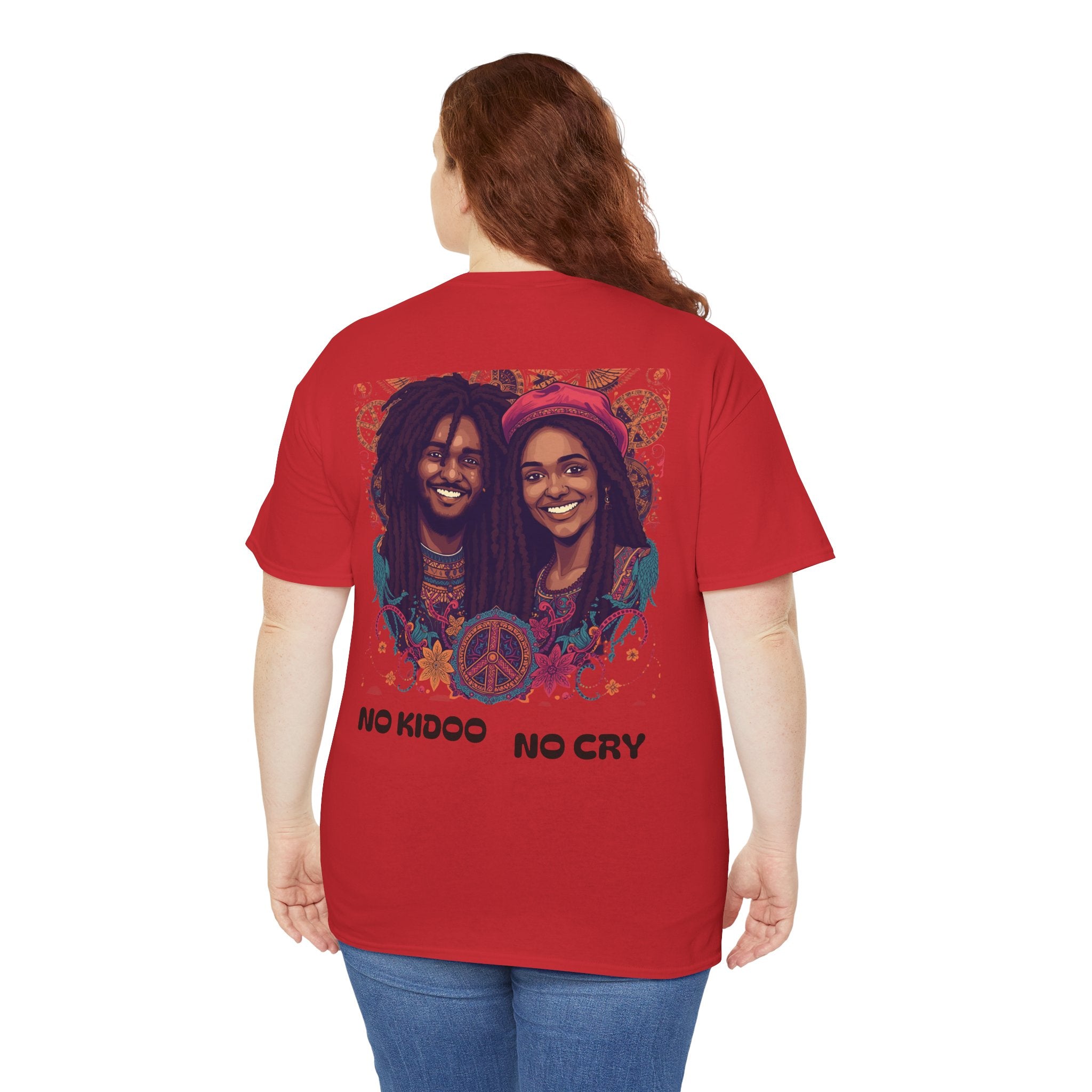 Unisex Heavy Cotton Tee with 'No Kids No Cry' Artwork, Vintage Tee, Music Lover Gift,  Inspired Shirt, Casual Streetwear