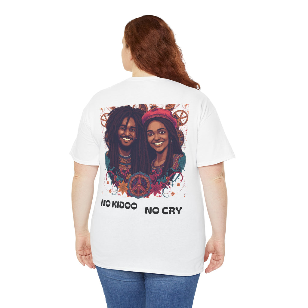 Unisex Heavy Cotton Tee with 'No Kids No Cry' Artwork, Vintage Tee, Music Lover Gift,  Inspired Shirt, Casual Streetwear
