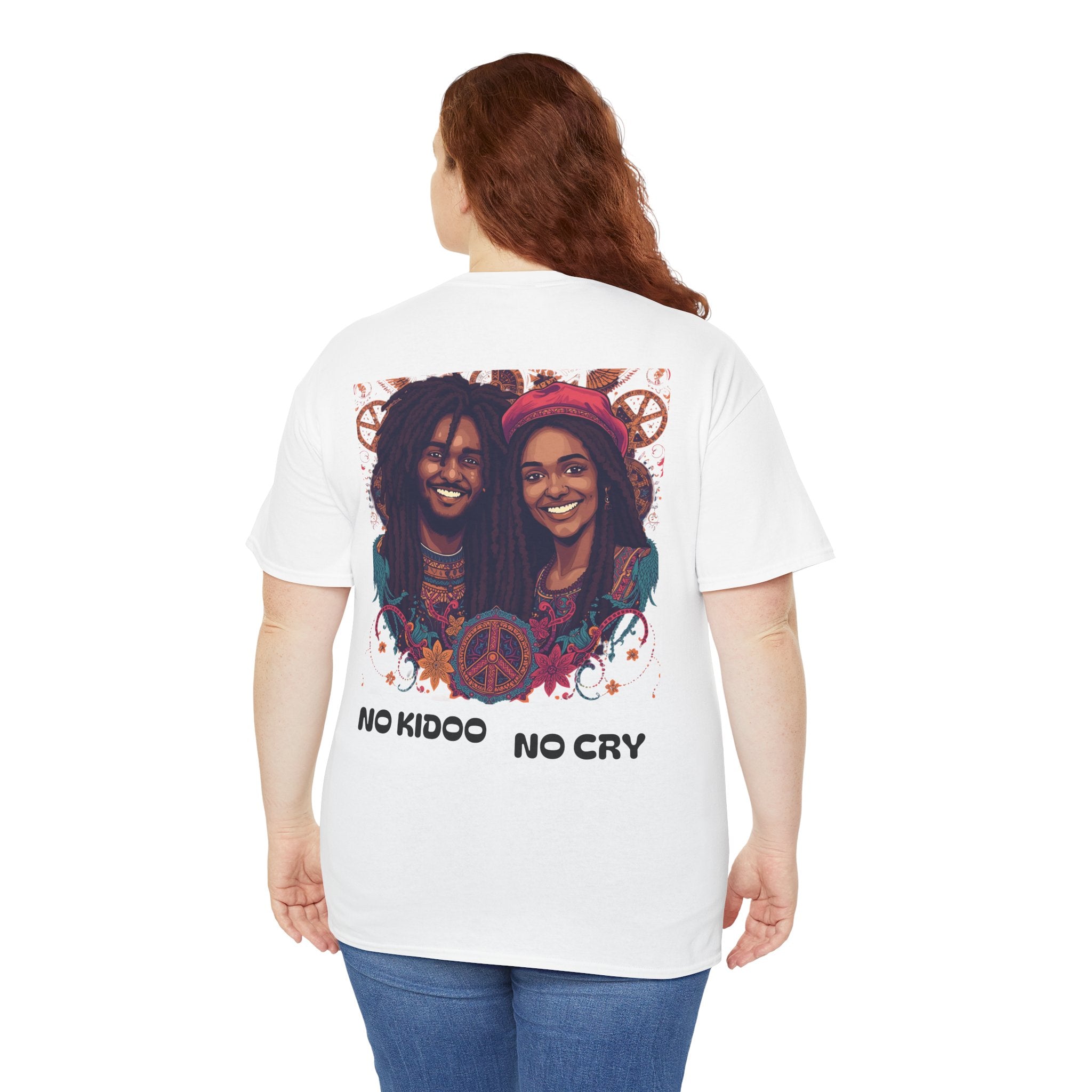 Unisex Heavy Cotton Tee with 'No Kids No Cry' Artwork, Vintage Tee, Music Lover Gift,  Inspired Shirt, Casual Streetwear
