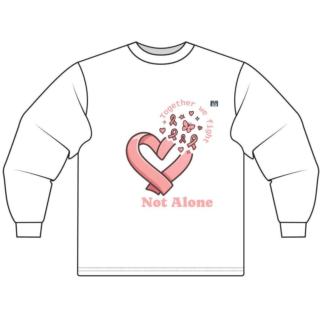 Unisex Long Sleeve T-Shirt - Together We Fight, Not Alone, Cancer Awareness Tee, Supportive Apparel, Gift for Fighters, Inspirational [...]