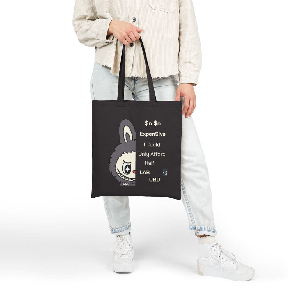 Labubu Funny Quote Cotton Canvas Tote Bag