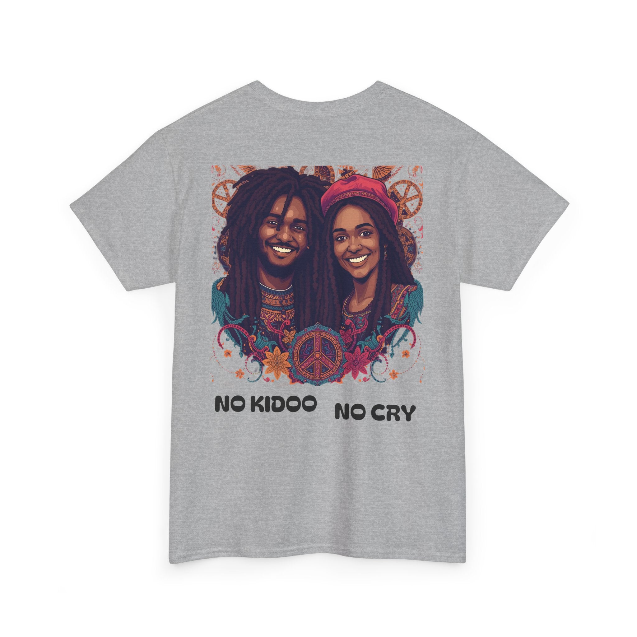 Unisex Heavy Cotton Tee with 'No Kids No Cry' Artwork, Vintage Tee, Music Lover Gift,  Inspired Shirt, Casual Streetwear