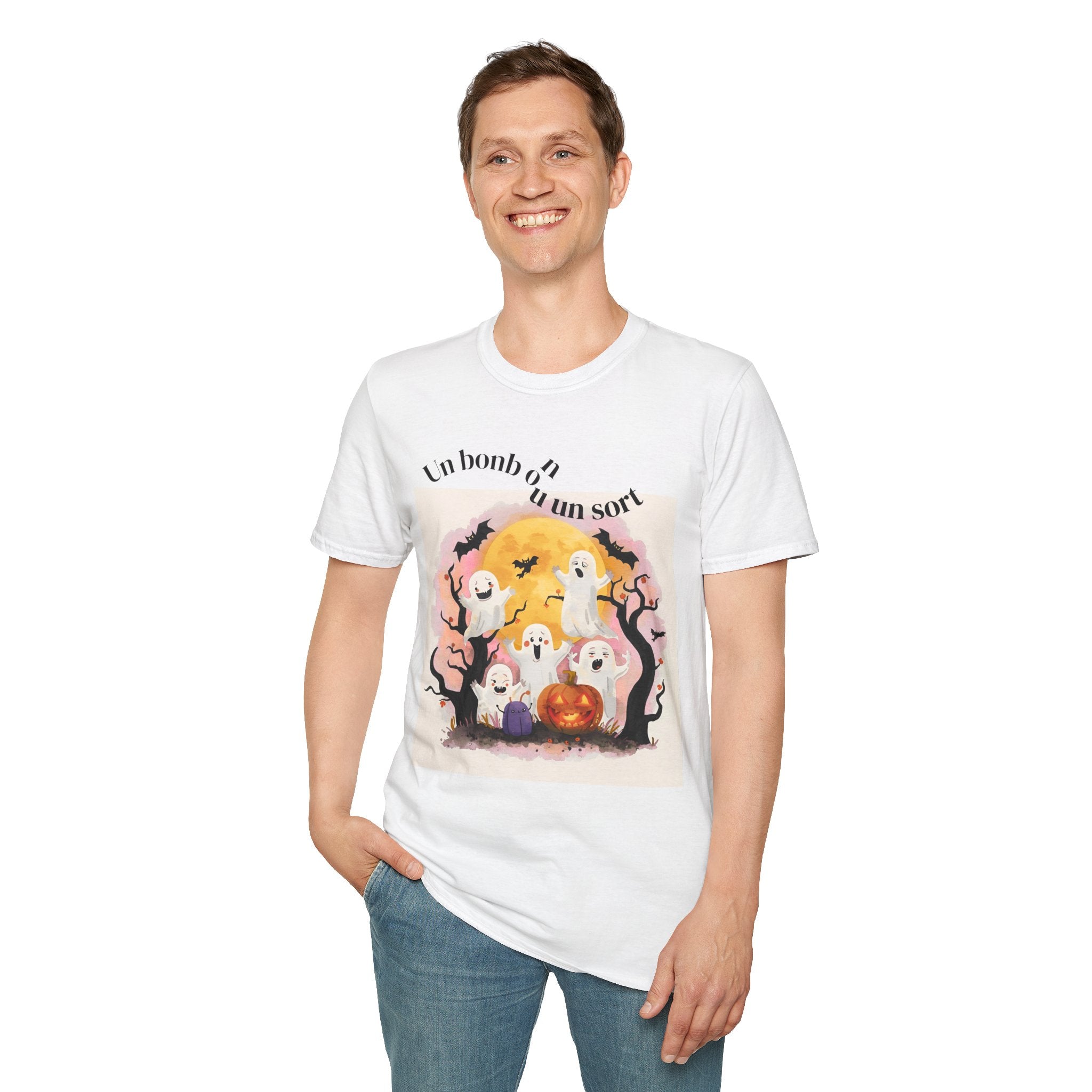 Halloween Ghosts Unisex T-Shirt, Cute Spooky Tee, Fall Fashion, Halloween Costume, Gift for Ghost Lovers, Casual Wear