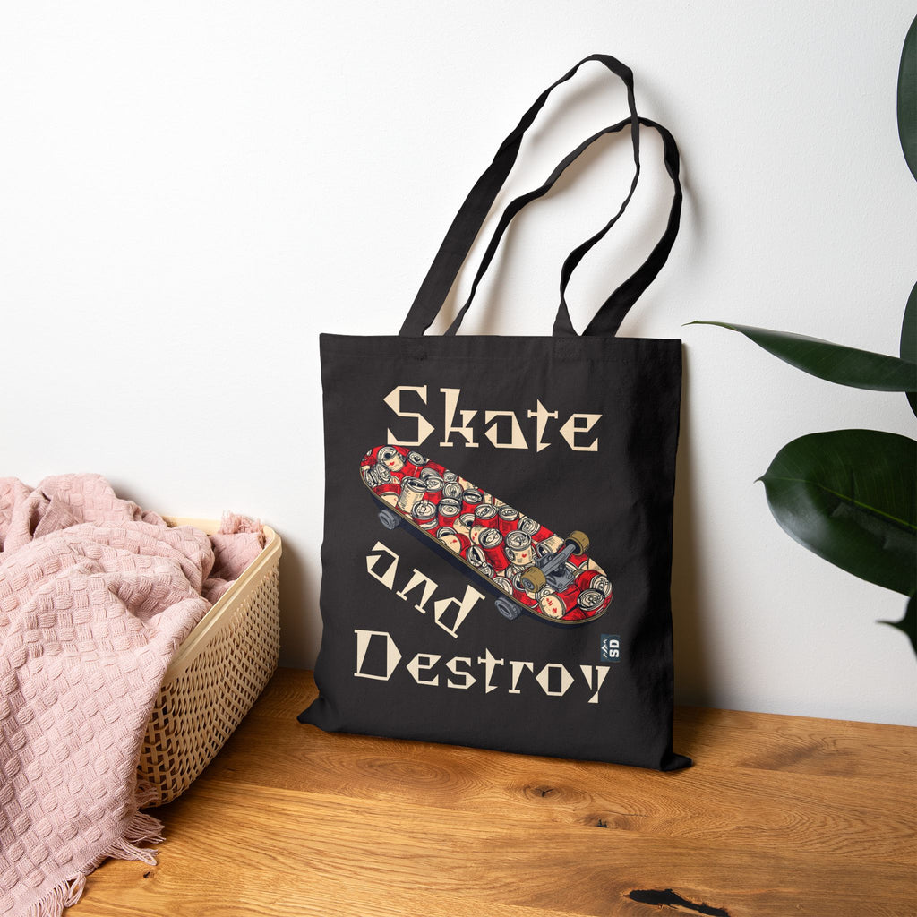 Skate and Destroy Canvas Tote Bag