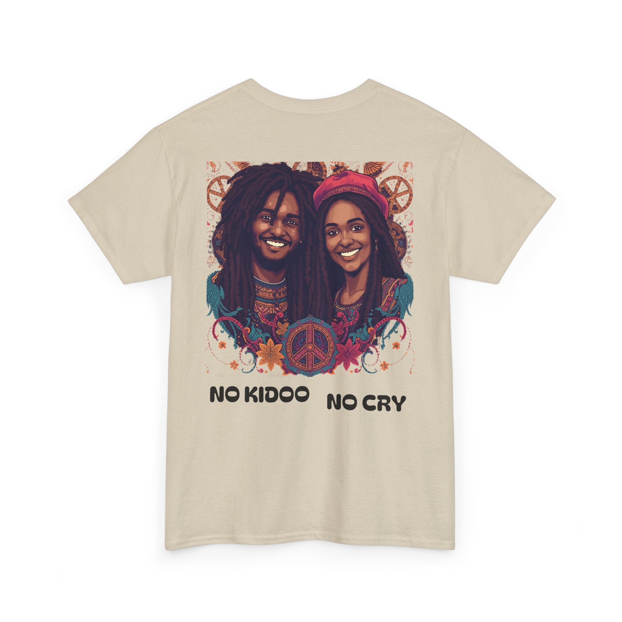 Unisex Heavy Cotton Tee with 'No Kids No Cry' Artwork, Vintage Tee, Music Lover Gift,  Inspired Shirt, Casual Streetwear