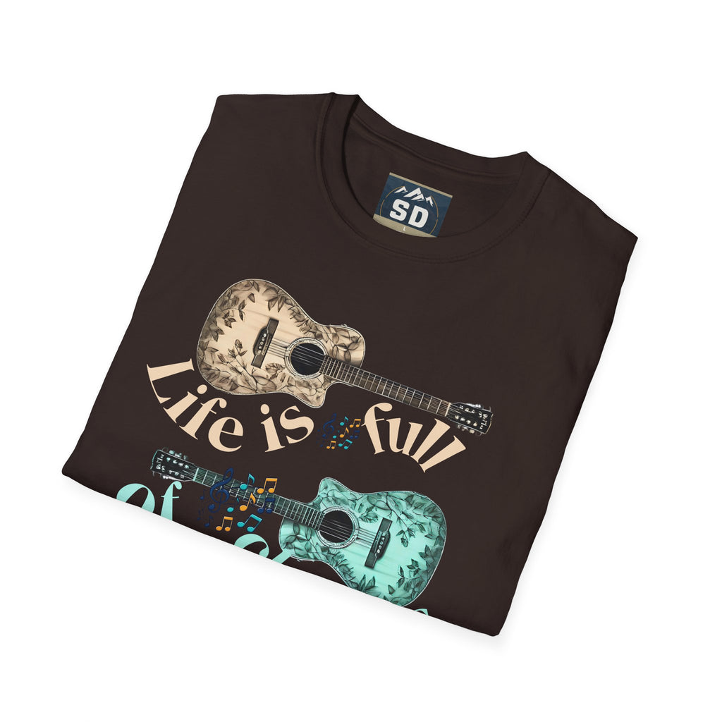 Life is full of choices quote- Guitarist Softstyle - - T-Shirt