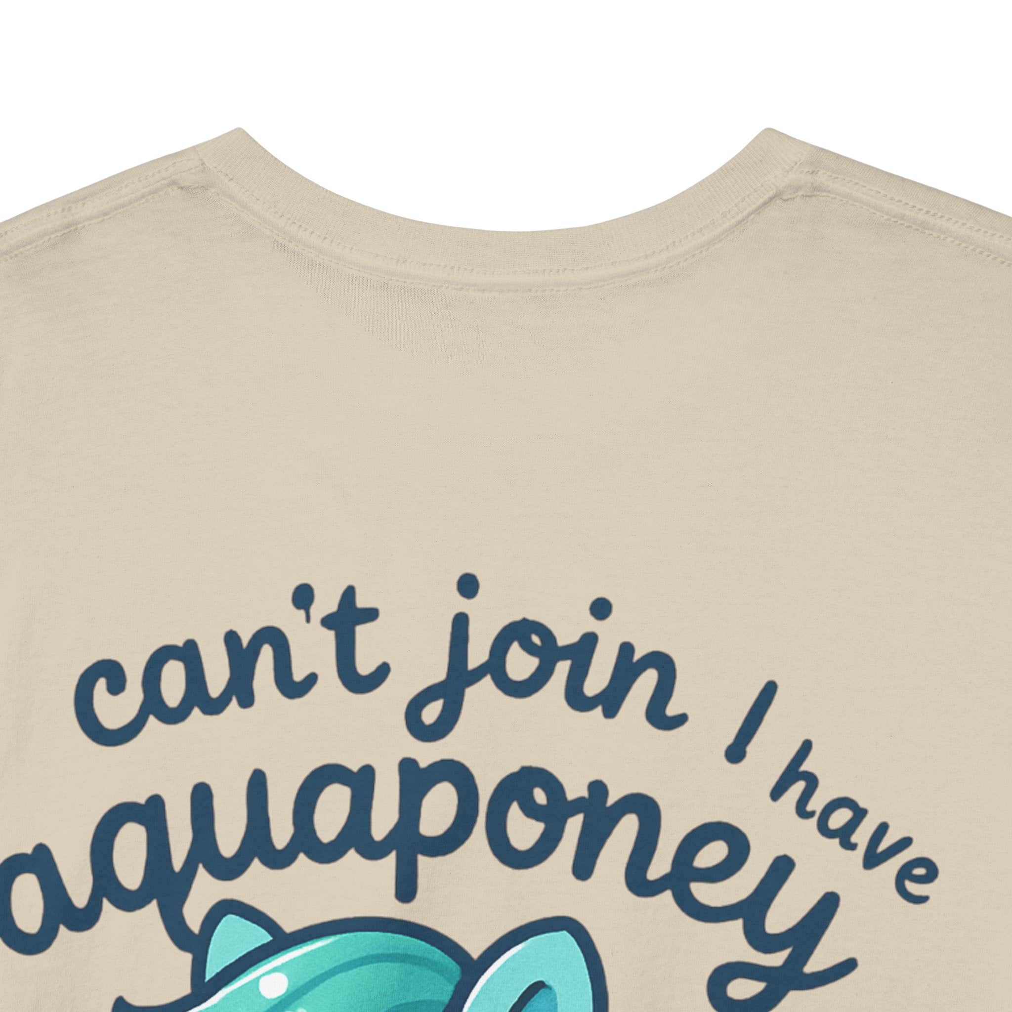 Aquaponey Humor Unisex Heavy Cotton Tee, Fun T-Shirt for Friends, Gift for Horse Lovers, Casual Wear, Funny Summer Tee