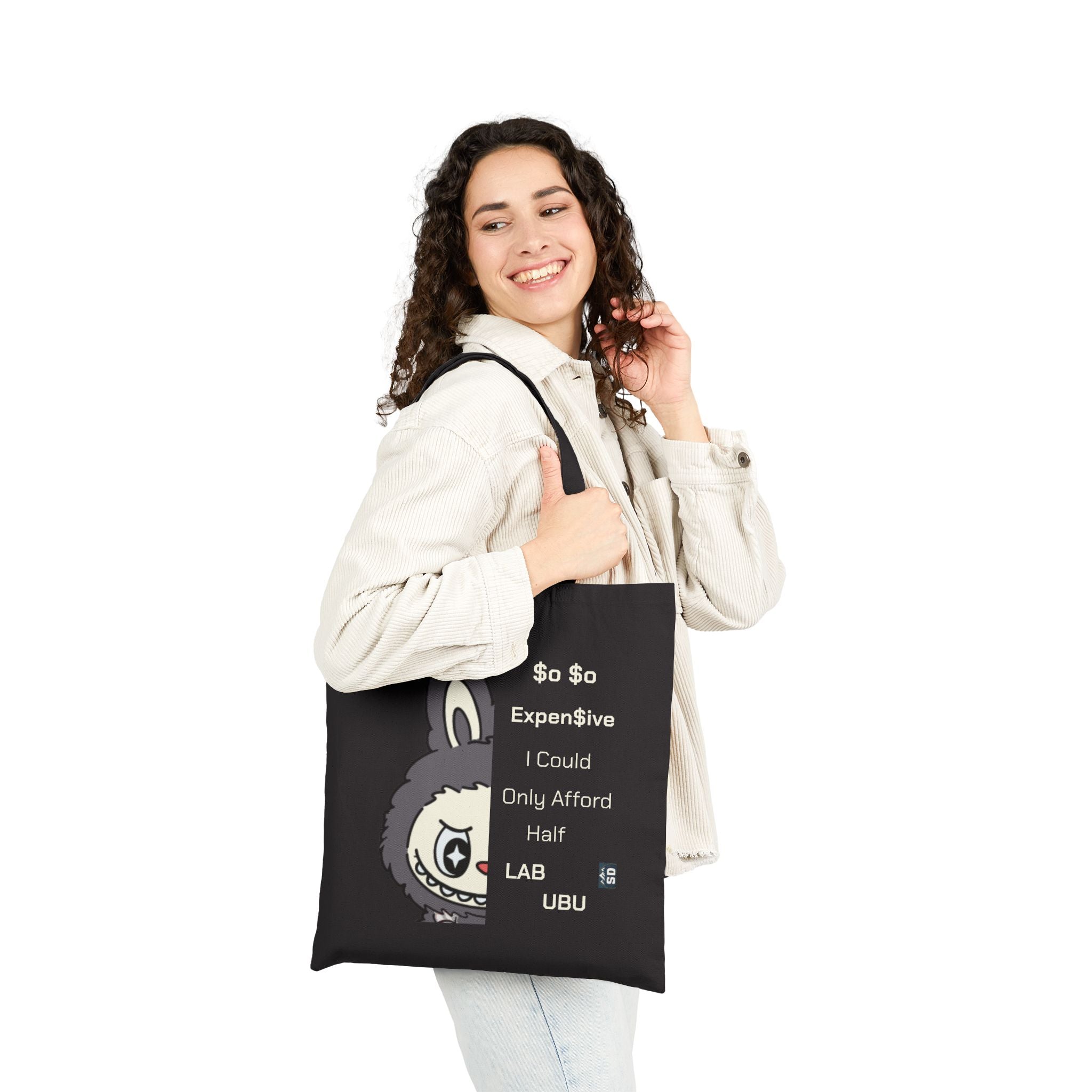Labubu Funny Quote Cotton Canvas Tote Bag