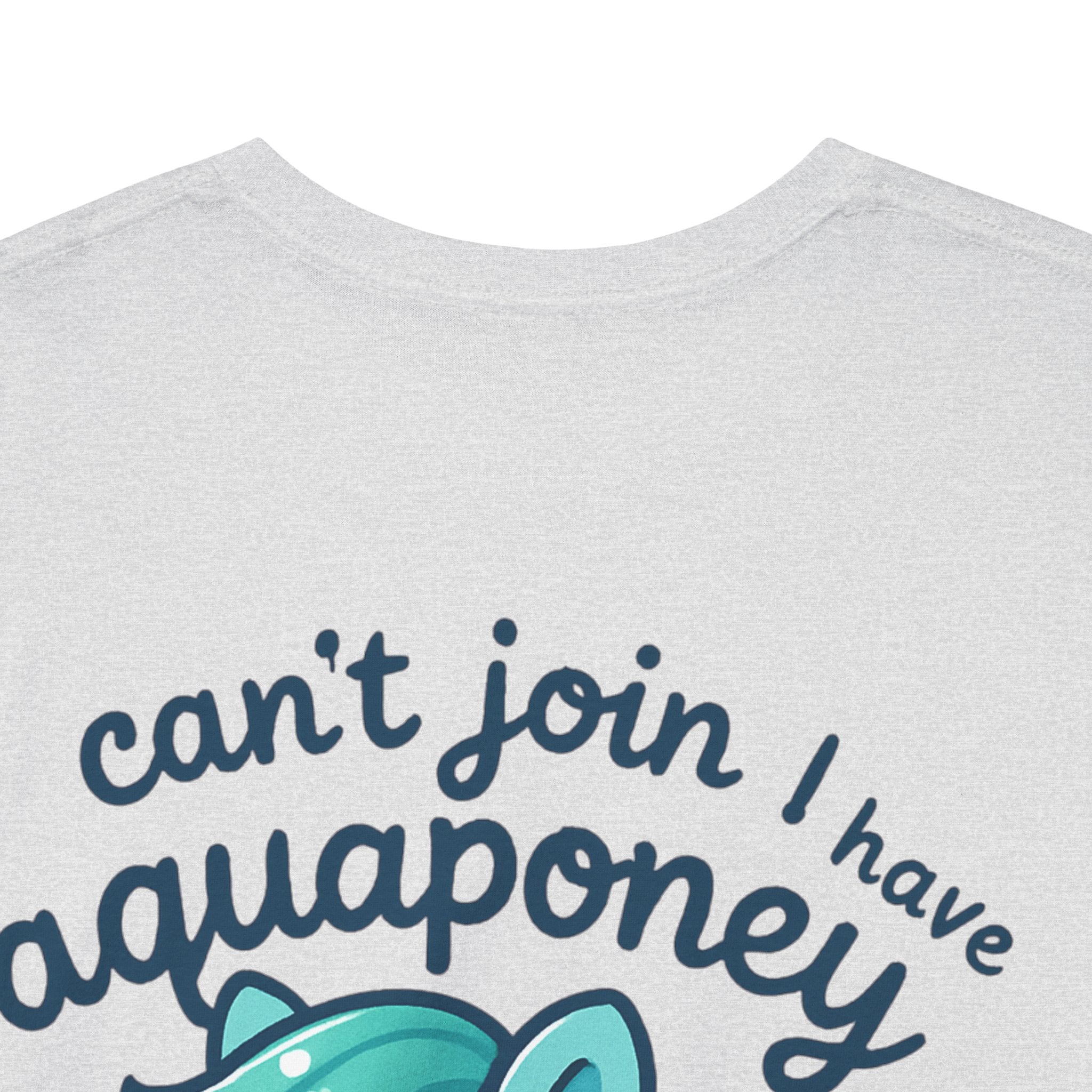 Aquaponey Humor Unisex Heavy Cotton Tee, Fun T-Shirt for Friends, Gift for Horse Lovers, Casual Wear, Funny Summer Tee