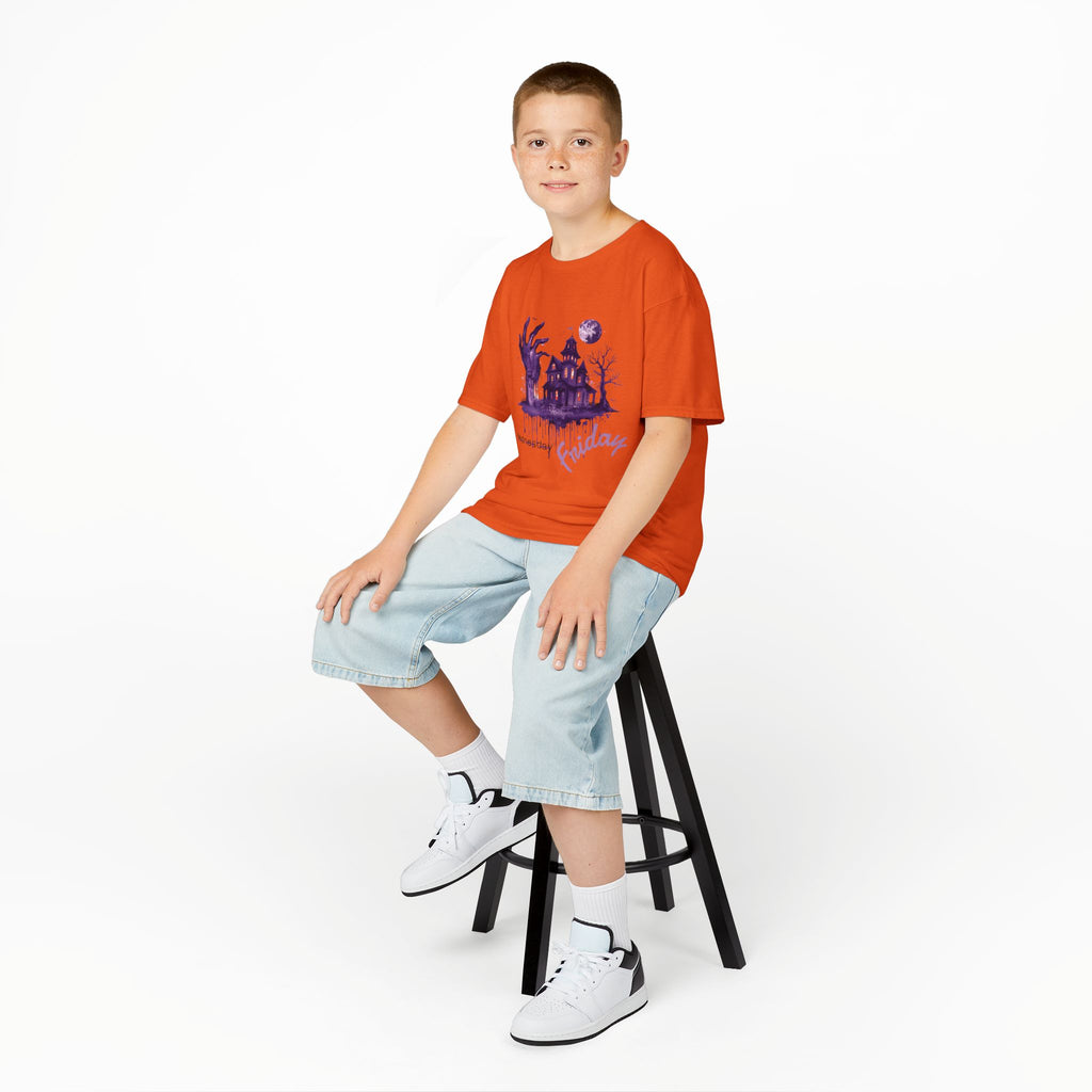 Kids Tee Fun Movie Wednesday T-Shirt Ideal for Halloween