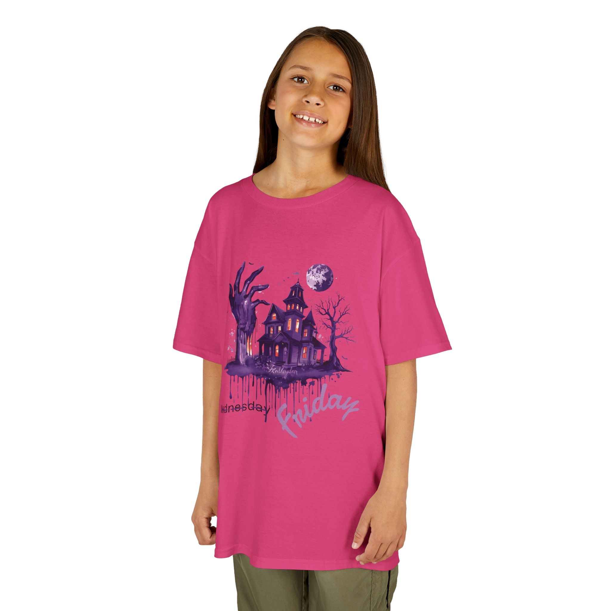 Kids Tee Fun Movie Wednesday T-Shirt Ideal for Halloween