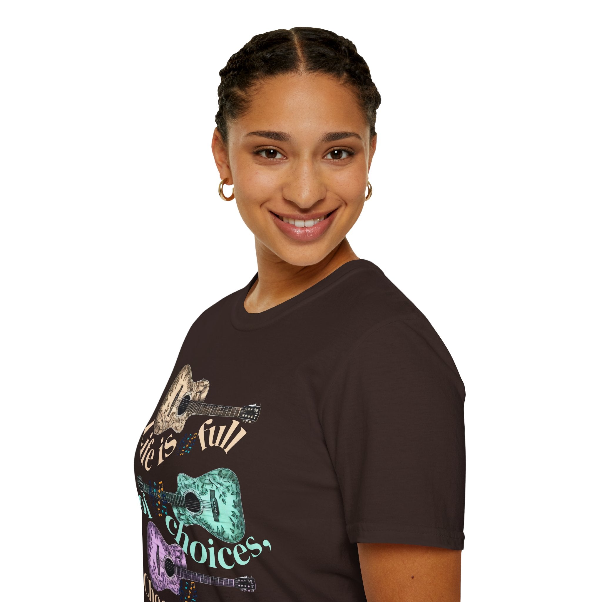 Life is full of choices quote- Guitarist Softstyle - - T-Shirt