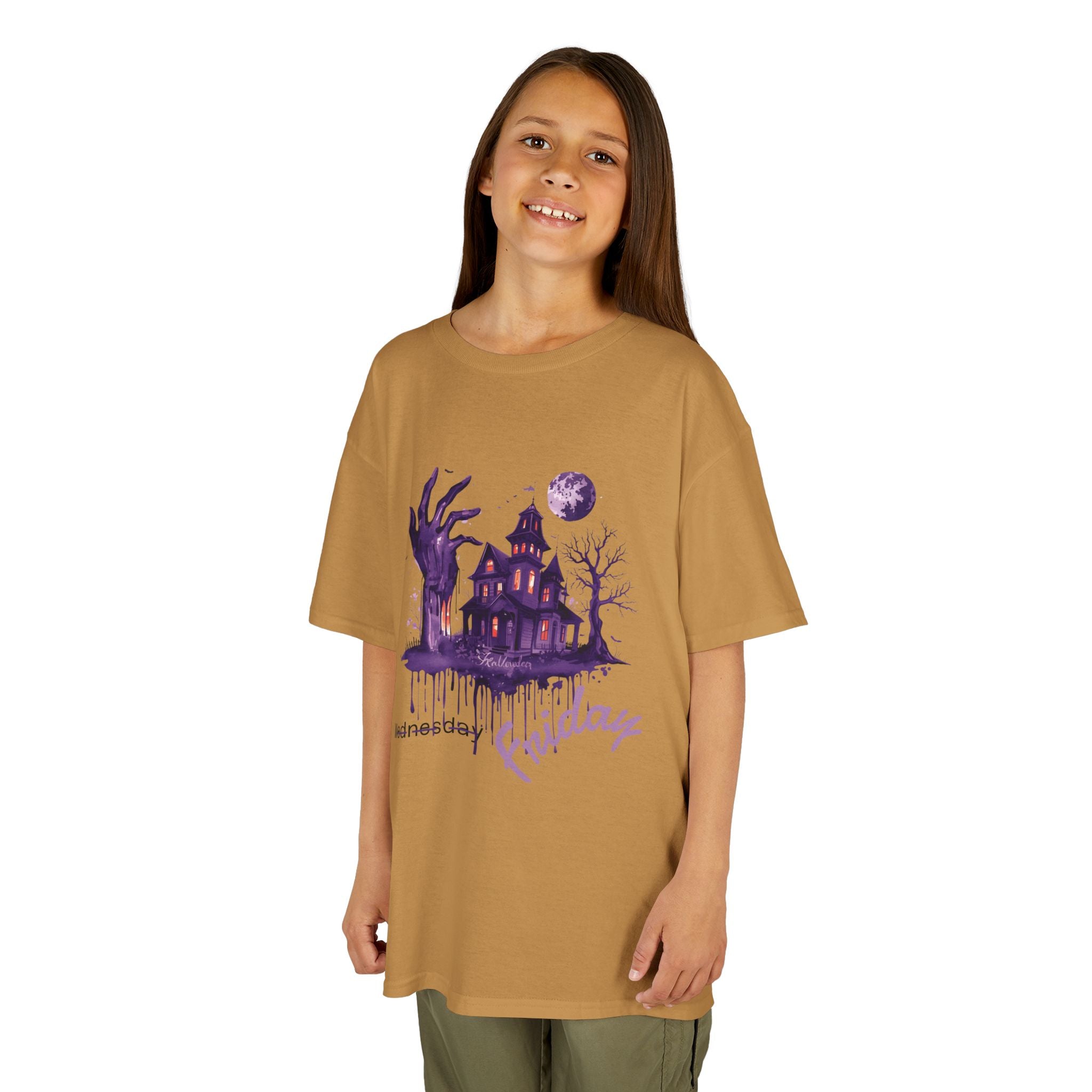 Kids Tee Fun Movie Wednesday T-Shirt Ideal for Halloween