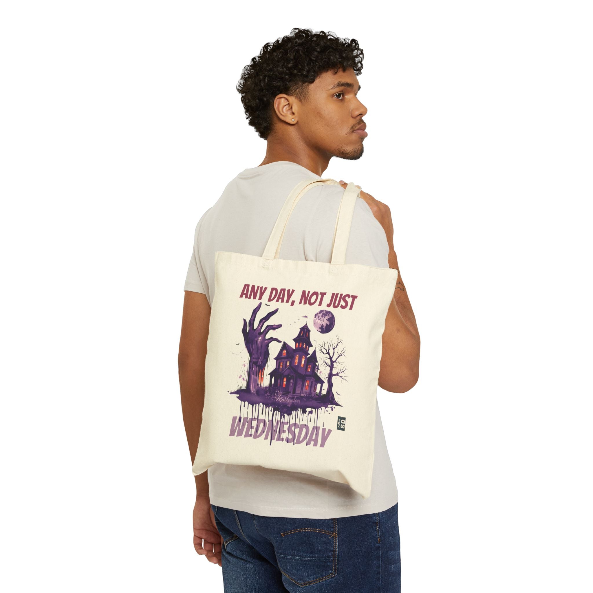 Tote Bag Wednesday Movie Reference Funny Quote Canvas Bag