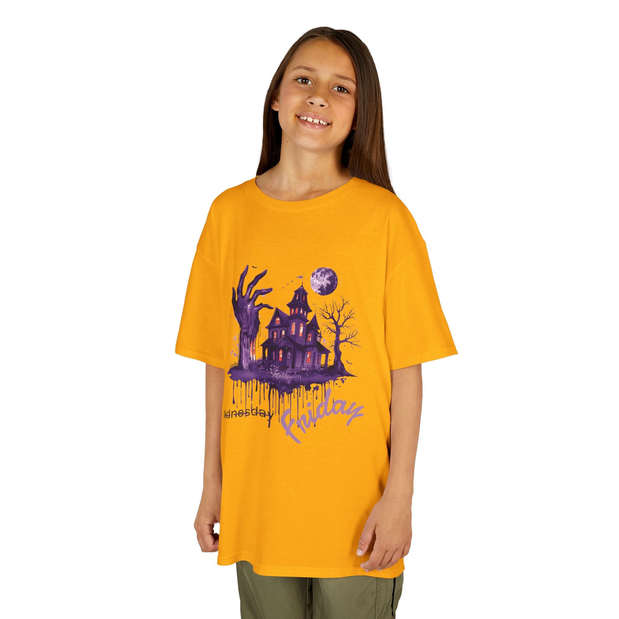 Kids Tee Fun Movie Wednesday T-Shirt Ideal for Halloween