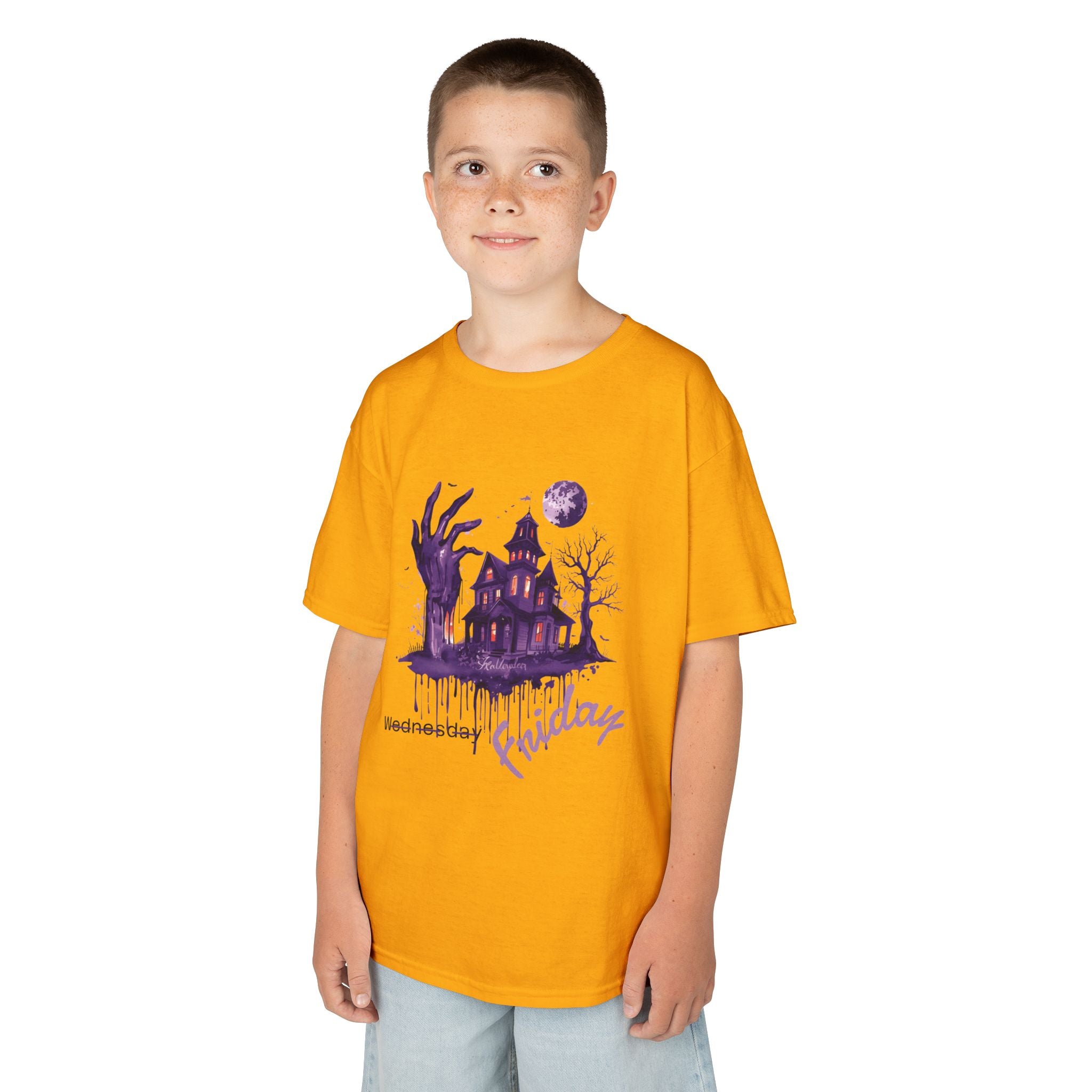 Kids Tee Fun Movie Wednesday T-Shirt Ideal for Halloween