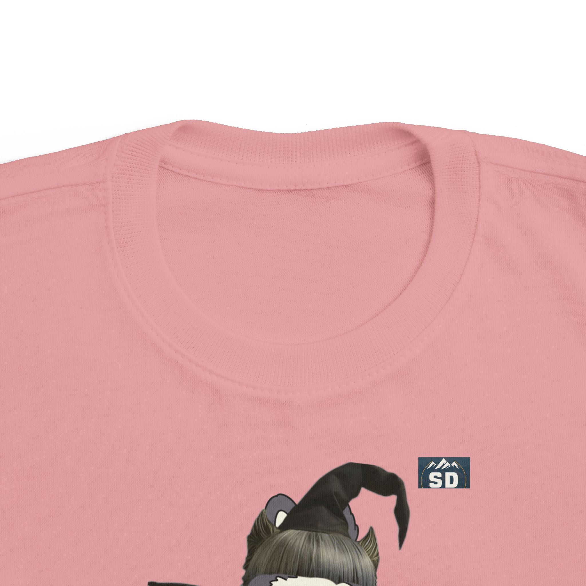 Toddler Halloween Tee with Labubu Witch Design
