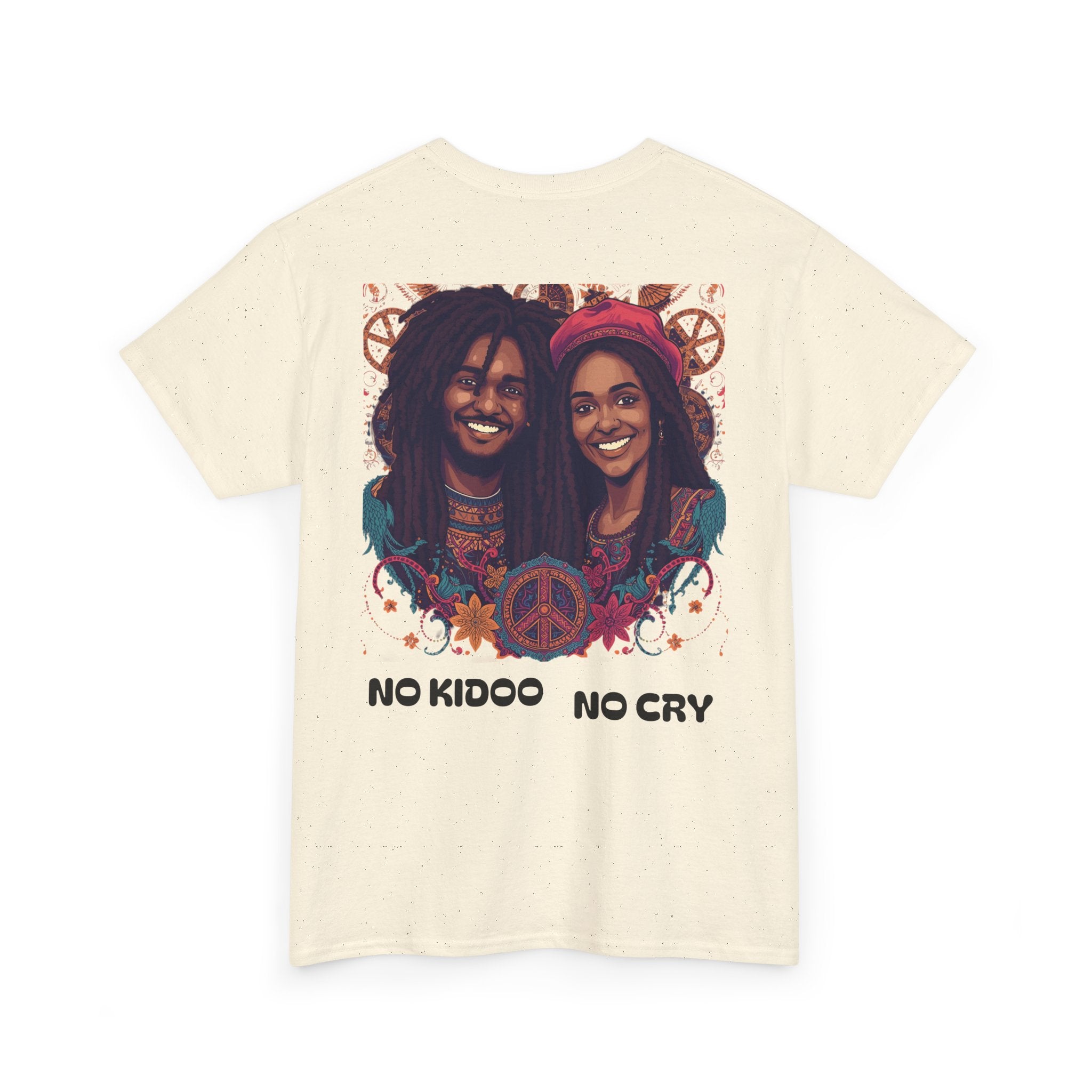 Unisex Heavy Cotton Tee with 'No Kids No Cry' Artwork, Vintage Tee, Music Lover Gift,  Inspired Shirt, Casual Streetwear