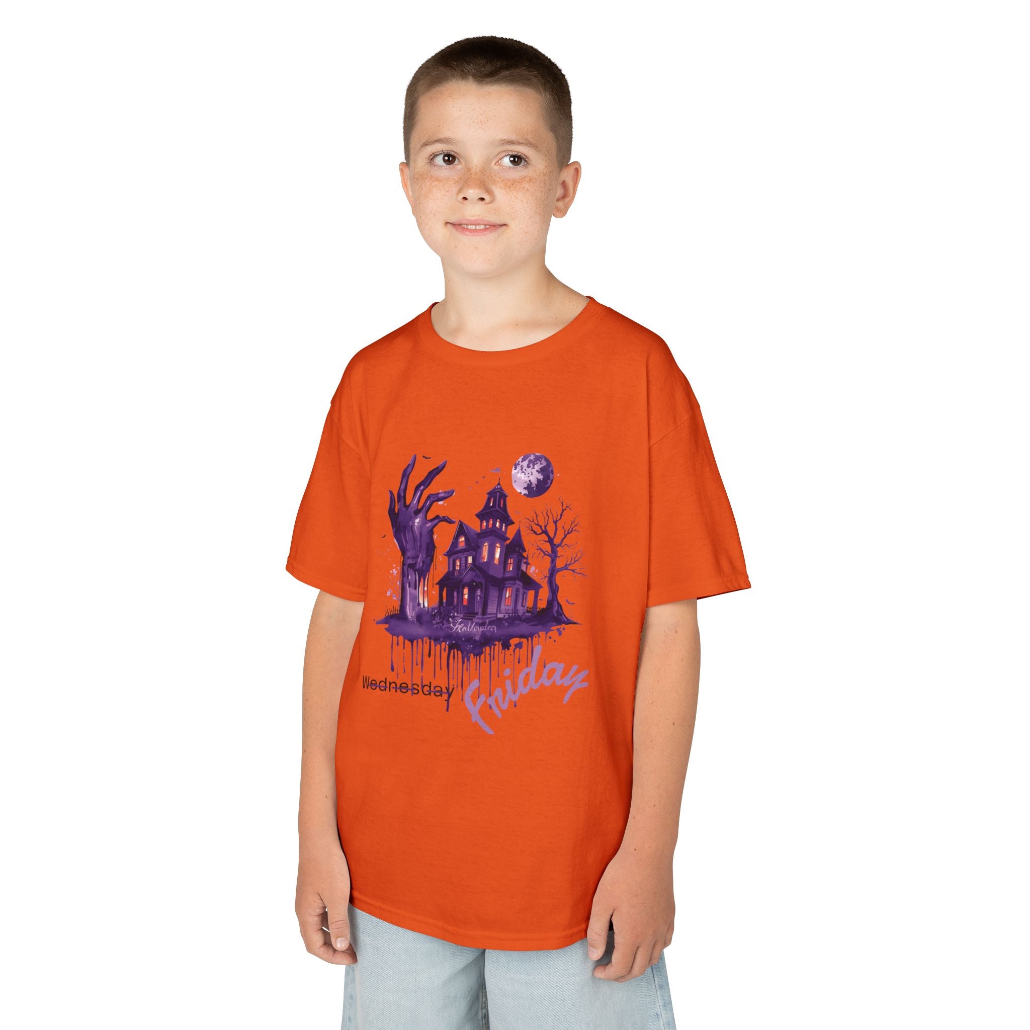 Kids Tee Fun Movie Wednesday T-Shirt Ideal for Halloween