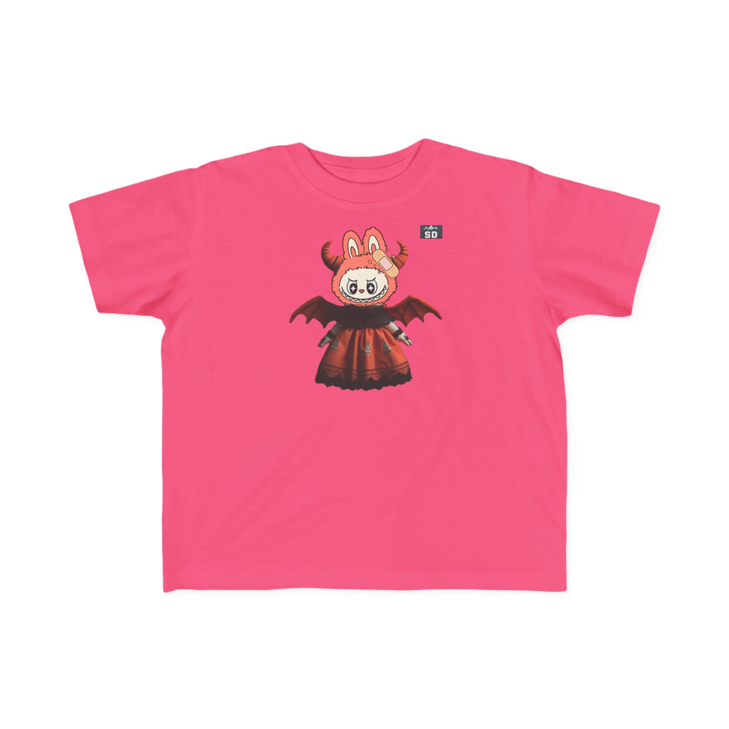Halloween Toddler Tee with Pazuzu Labubu Toy Design
