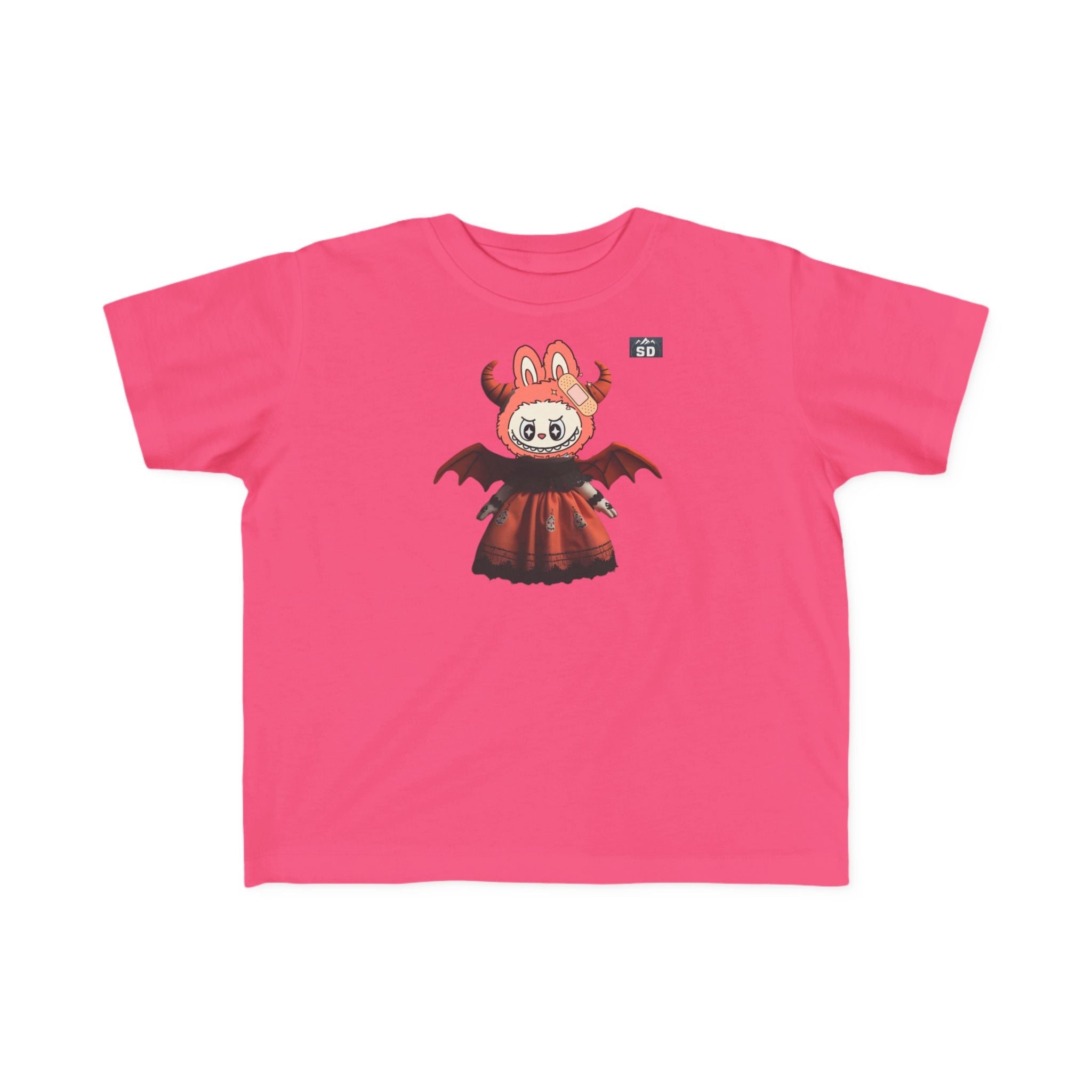 Halloween Toddler Tee with Pazuzu Labubu Toy Design