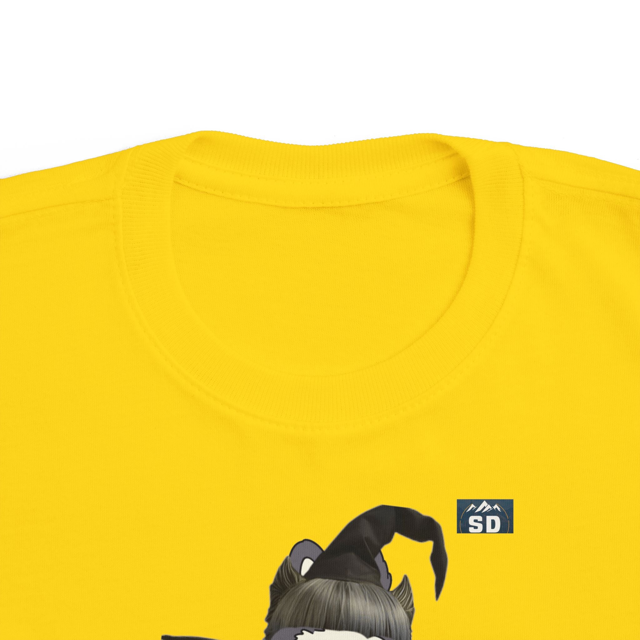 Toddler Halloween Tee with Labubu Witch Design