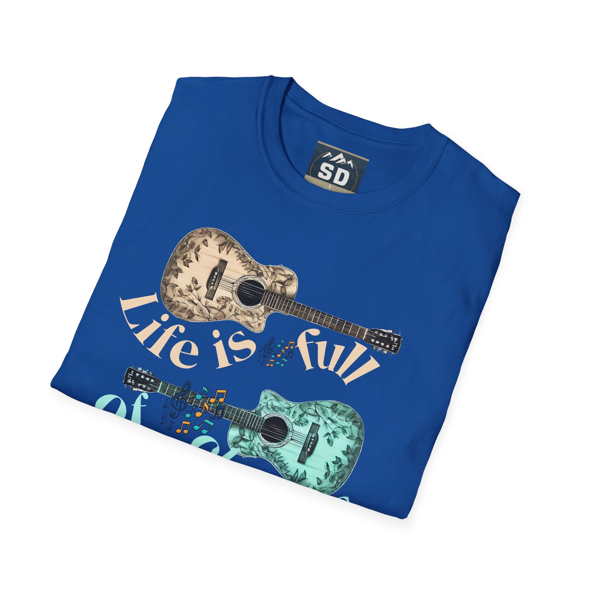 Life is full of choices quote- Guitarist Softstyle - - T-Shirt