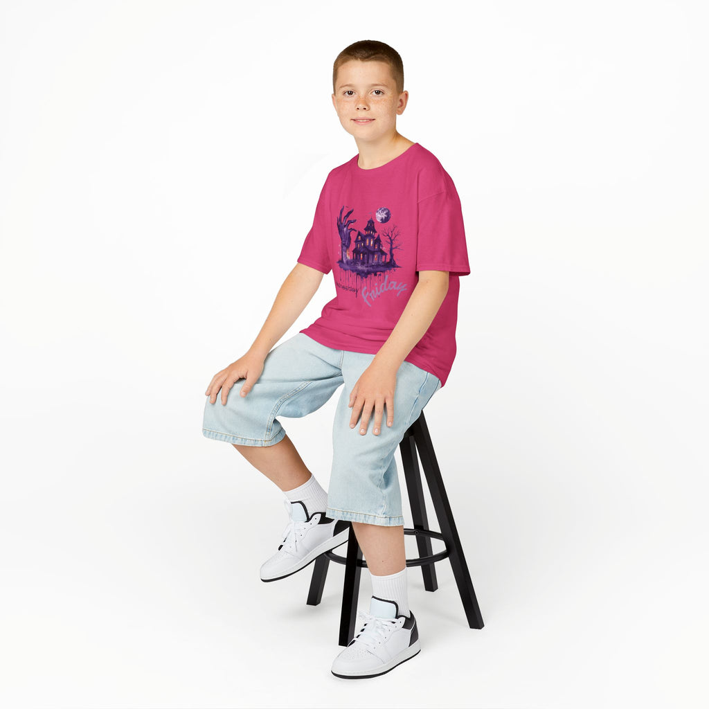 Kids Tee Fun Movie Wednesday T-Shirt Ideal for Halloween