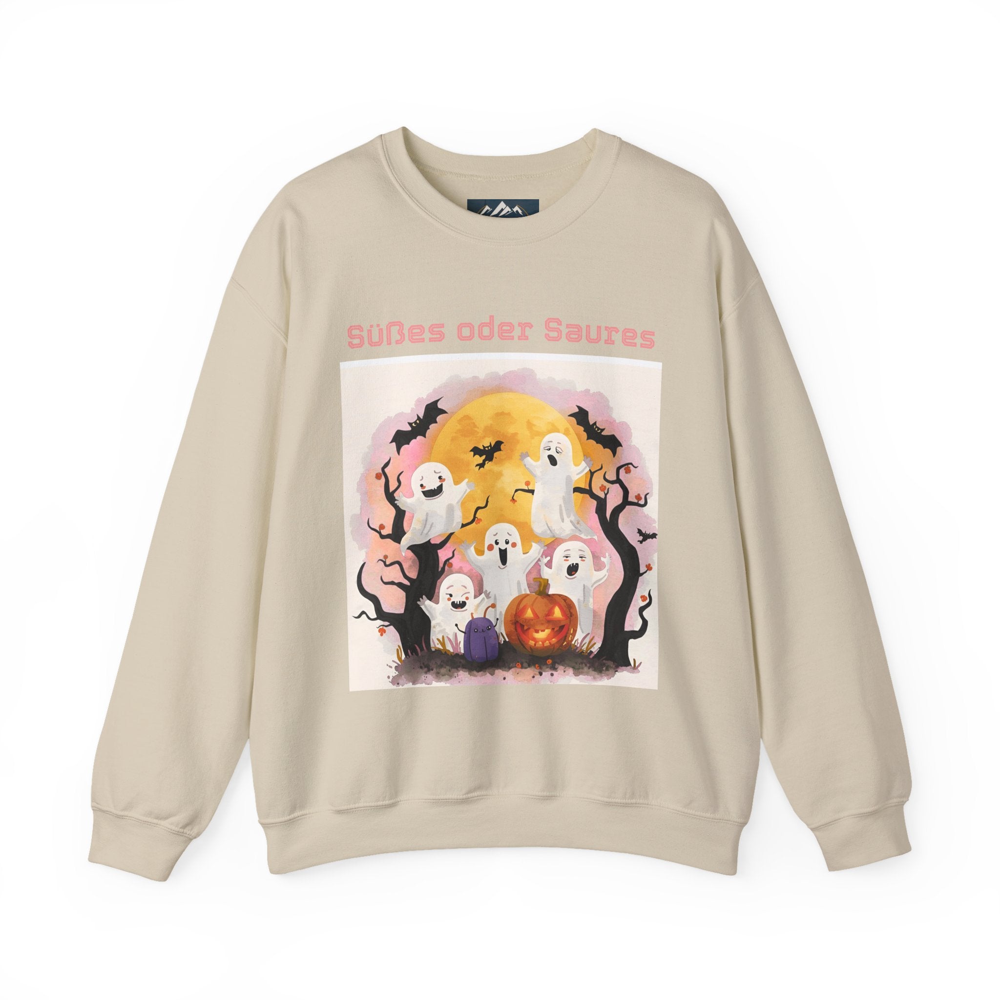 Halloween Ghost Sweatshirt, Cozy Unisex Crewneck for Fall, Perfect for Halloween Parties, Autumn Fashion, Spooky Season Wear