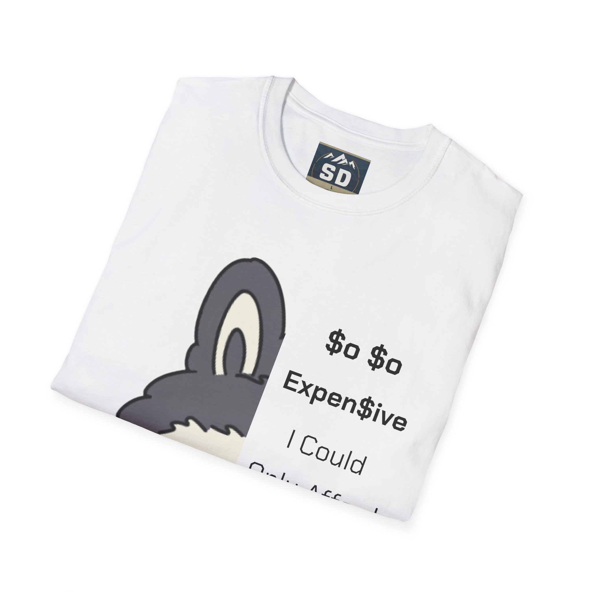T-Shirt half labubu expensive joke Unisex Softstyle