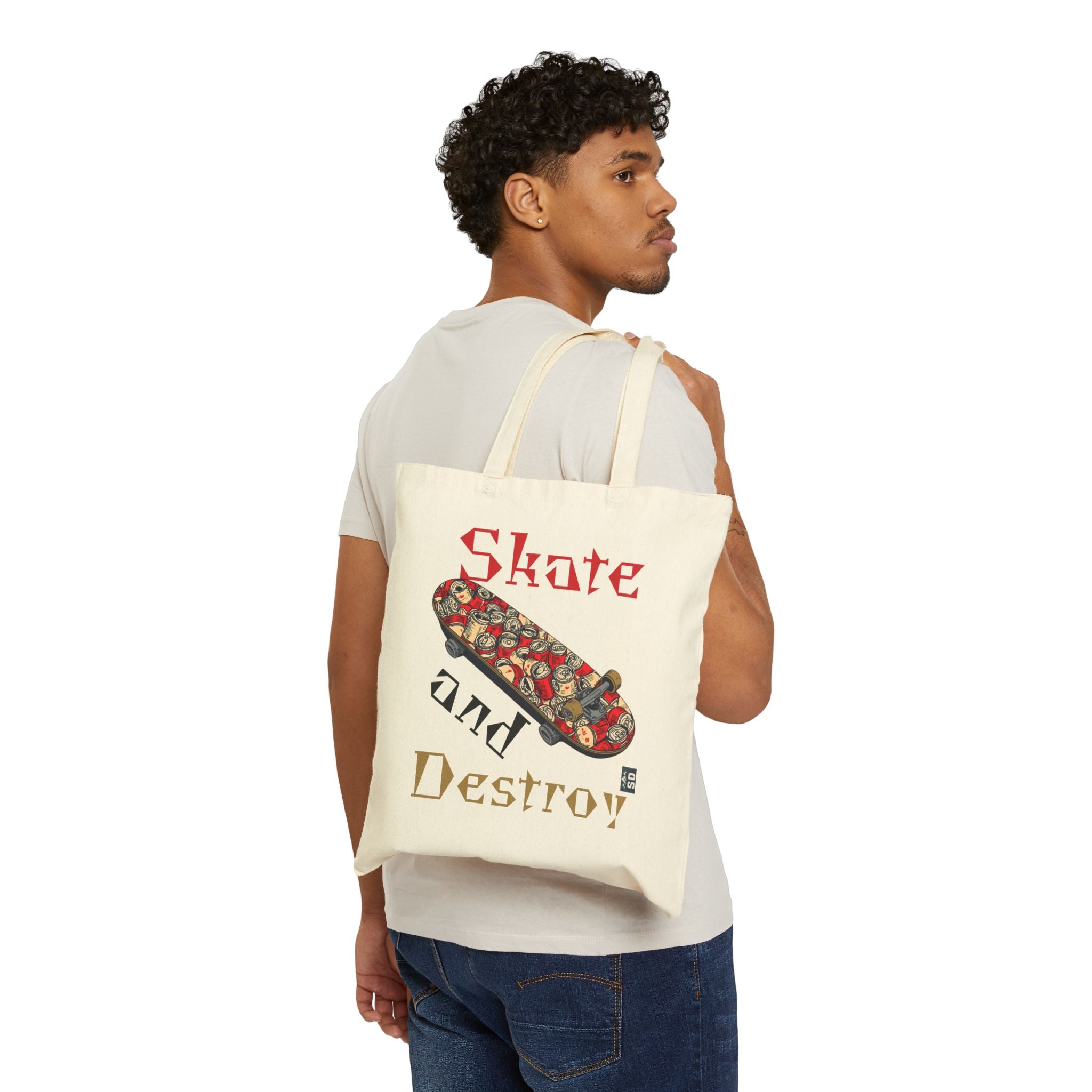 Skate and Destroy Canvas Tote Bag