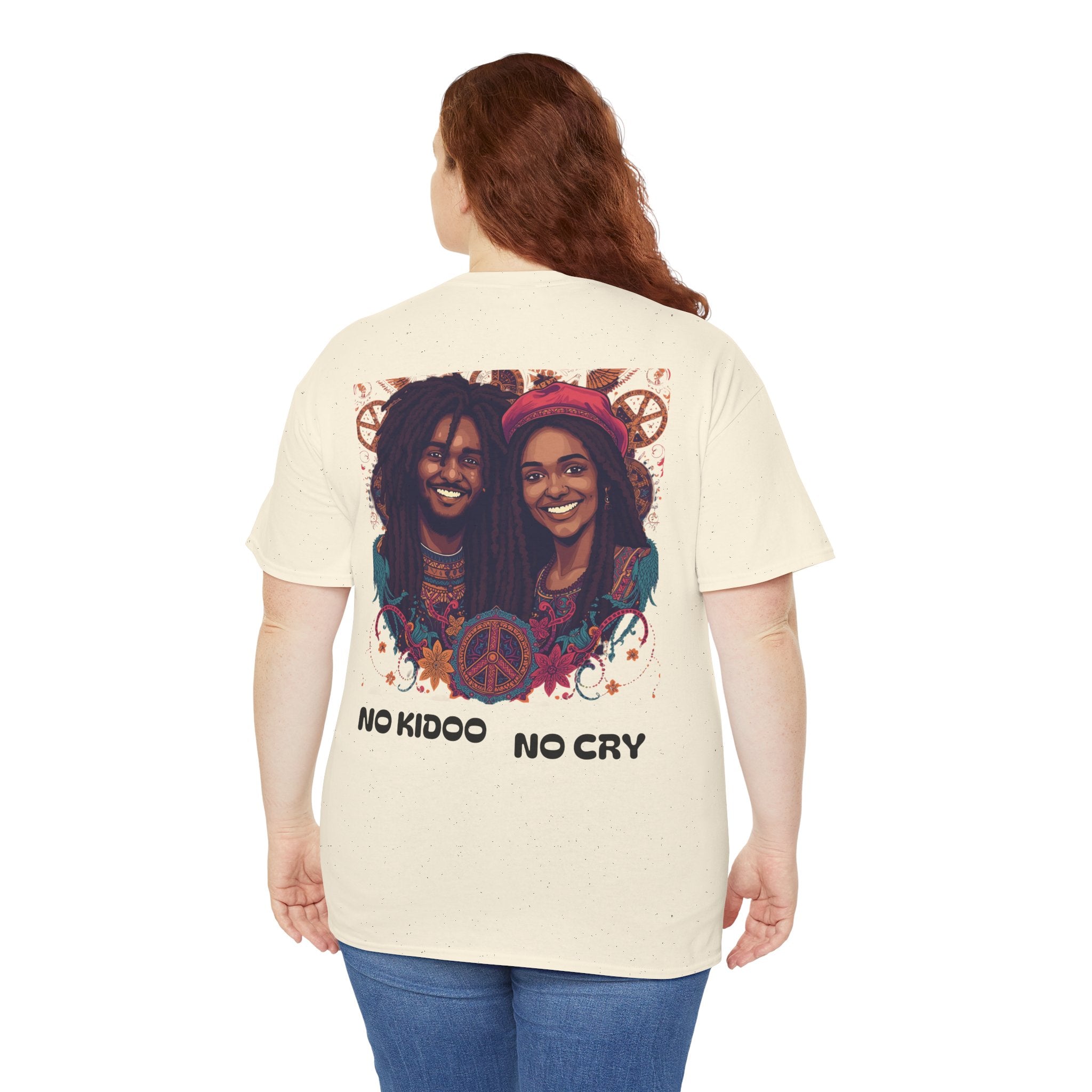 Unisex Heavy Cotton Tee with 'No Kids No Cry' Artwork, Vintage Tee, Music Lover Gift,  Inspired Shirt, Casual Streetwear