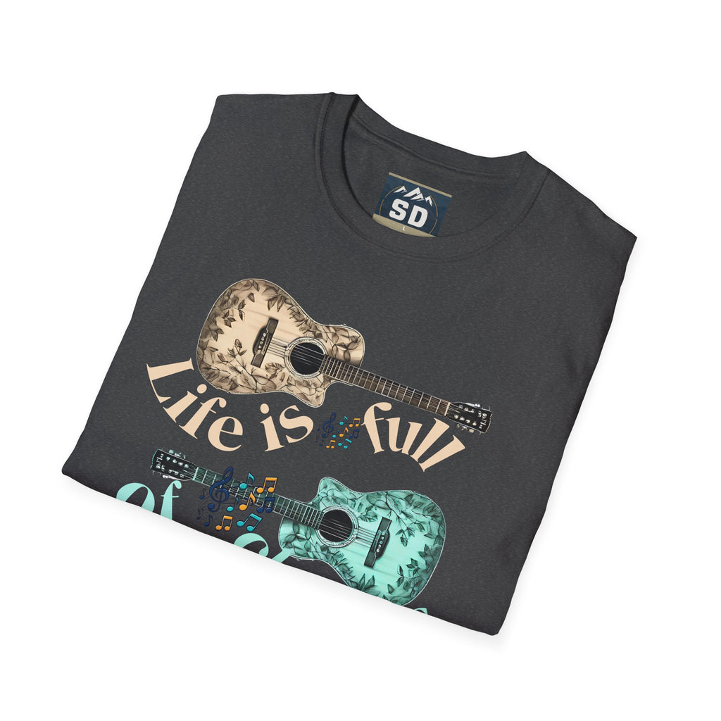 Life is full of choices quote- Guitarist Softstyle - - T-Shirt