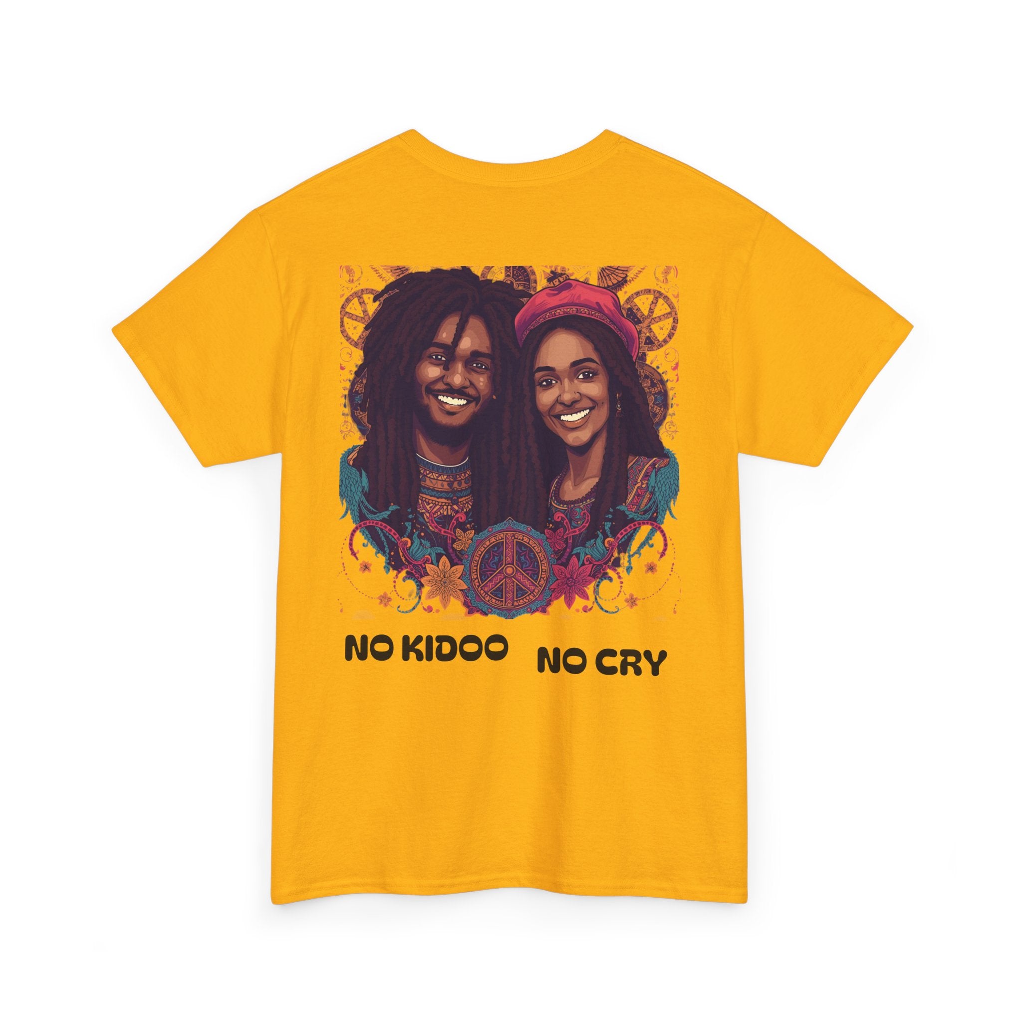 Unisex Heavy Cotton Tee with 'No Kids No Cry' Artwork, Vintage Tee, Music Lover Gift,  Inspired Shirt, Casual Streetwear