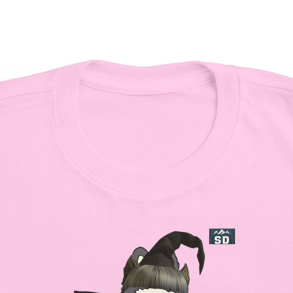Toddler Halloween Tee with Labubu Witch Design