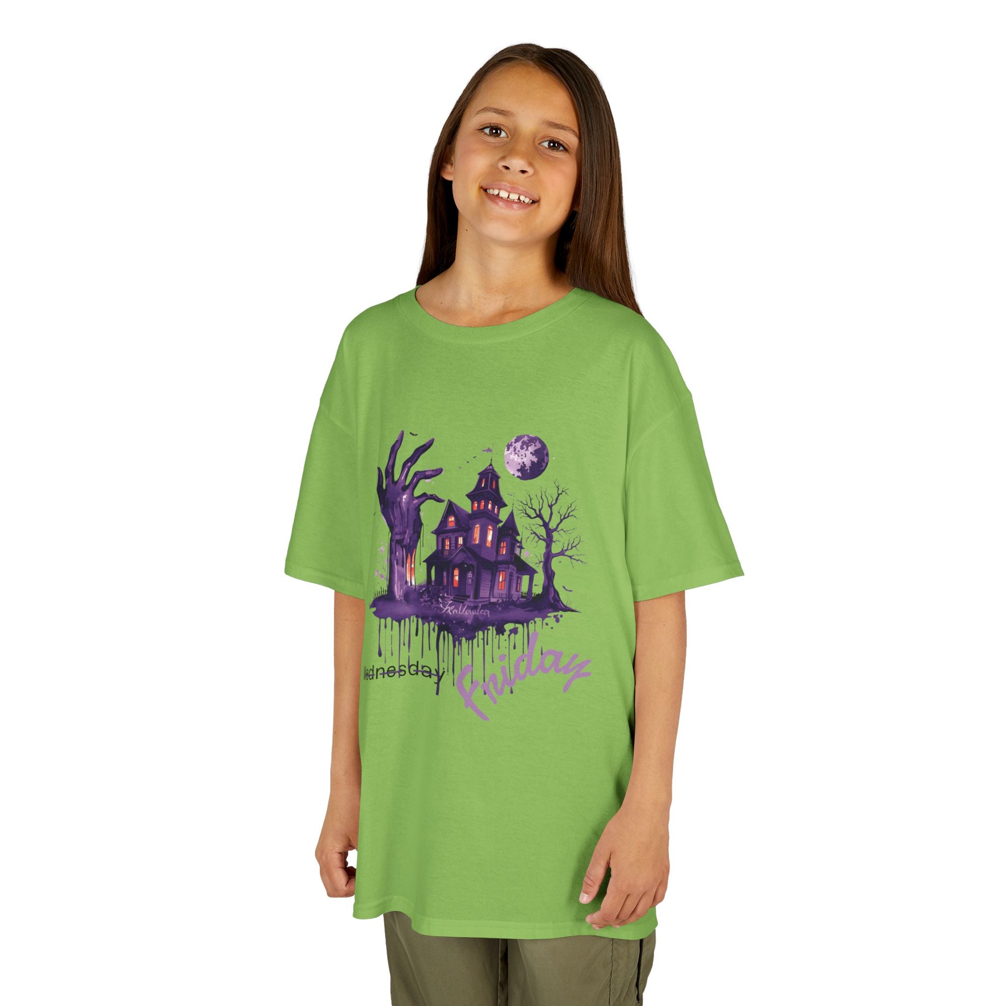 Kids Tee Fun Movie Wednesday T-Shirt Ideal for Halloween
