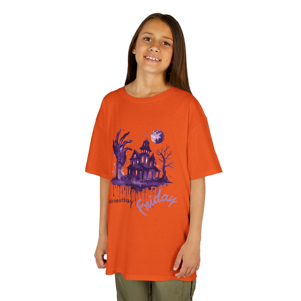 Kids Tee Fun Movie Wednesday T-Shirt Ideal for Halloween