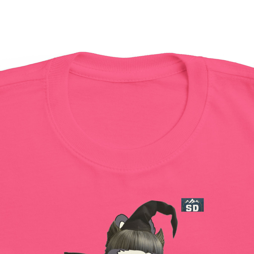 Toddler Halloween Tee with Labubu Witch Design