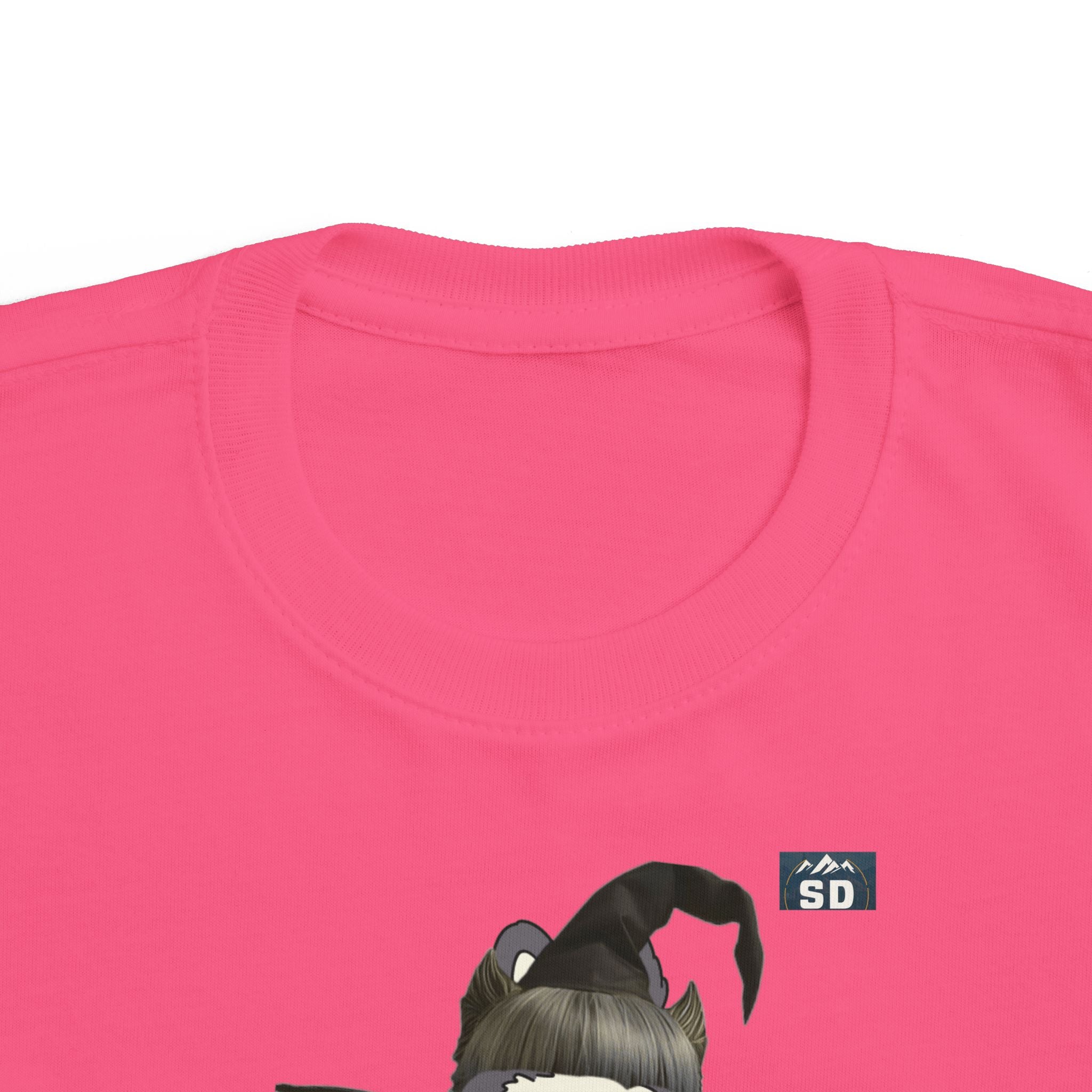 Toddler Halloween Tee with Labubu Witch Design