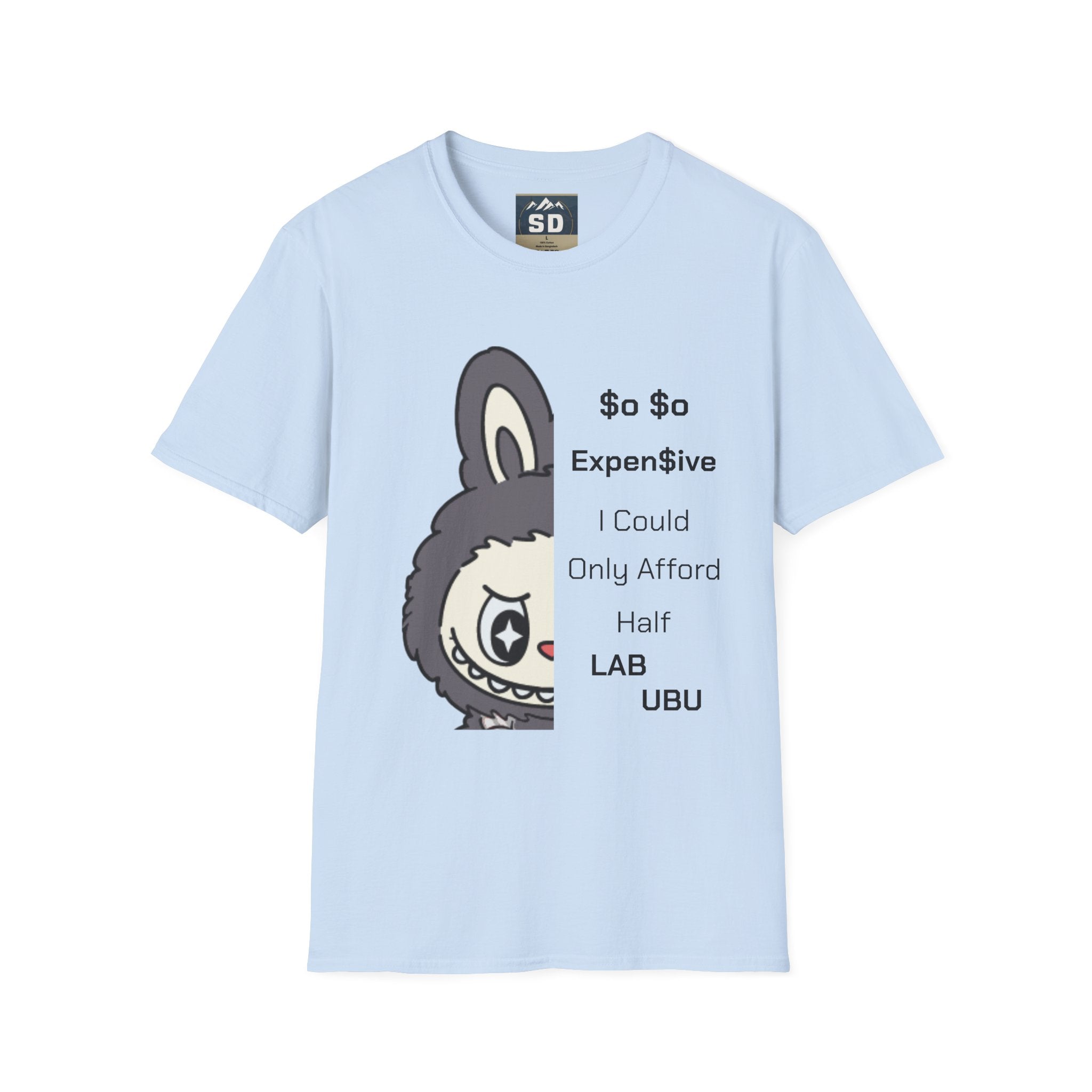 T-Shirt half labubu expensive joke Unisex Softstyle