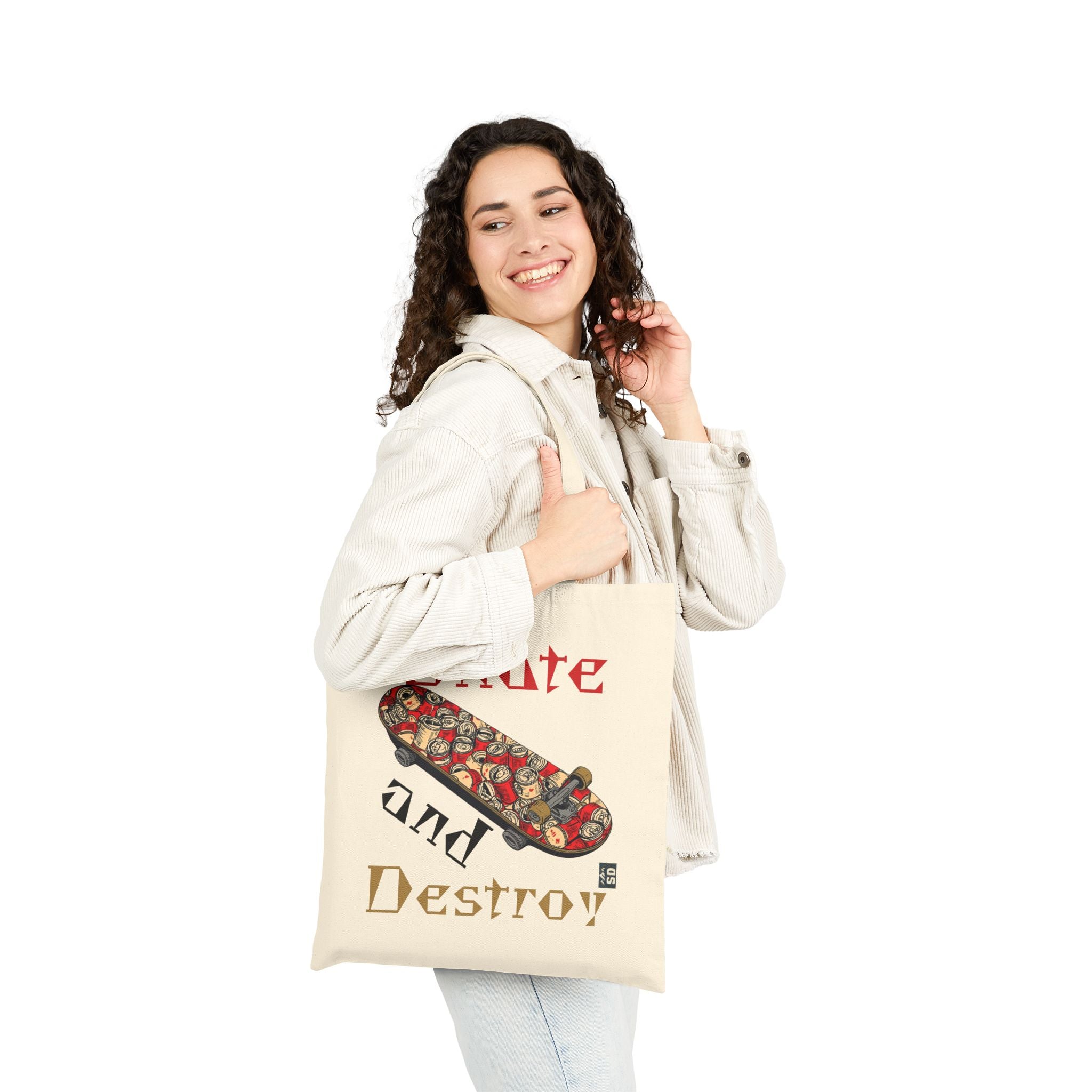 Skate and Destroy Canvas Tote Bag