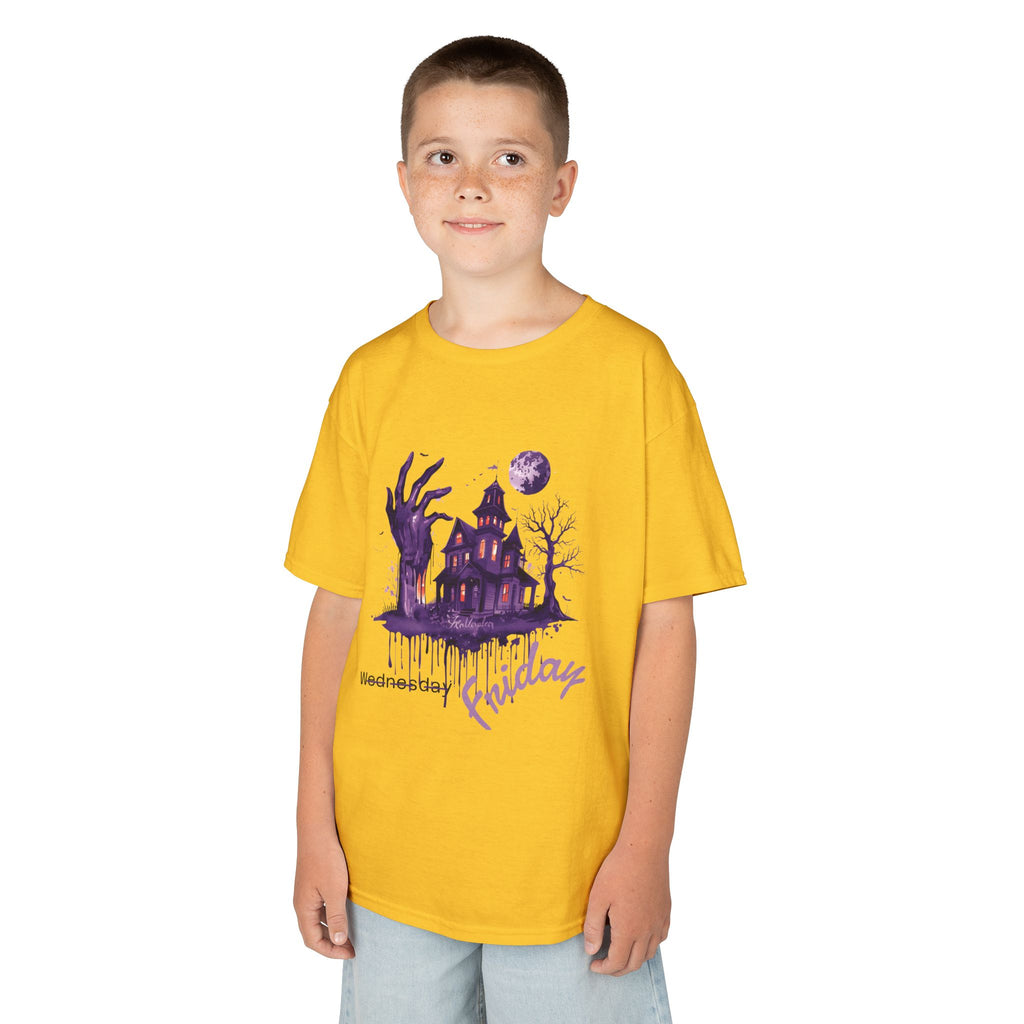 Kids Tee Fun Movie Wednesday T-Shirt Ideal for Halloween