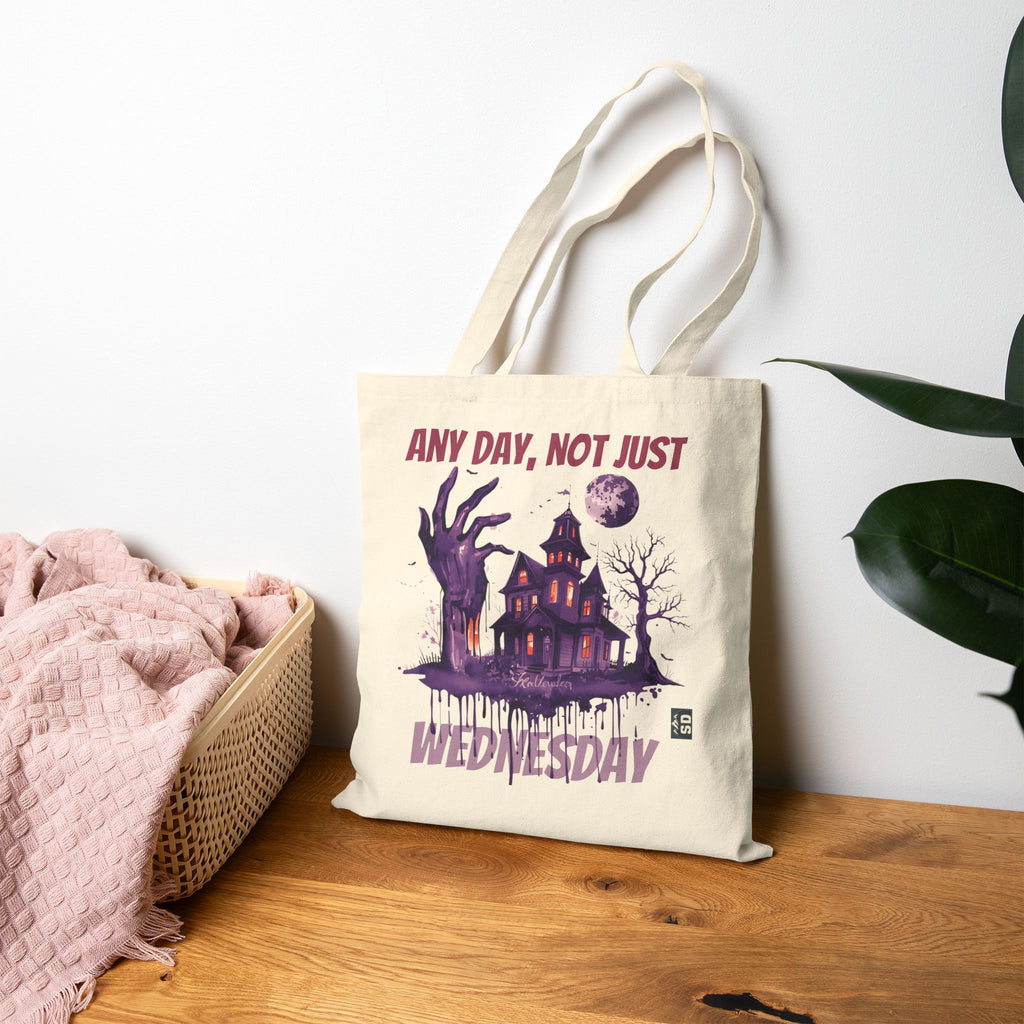 Tote Bag Wednesday Movie Reference Funny Quote Canvas Bag