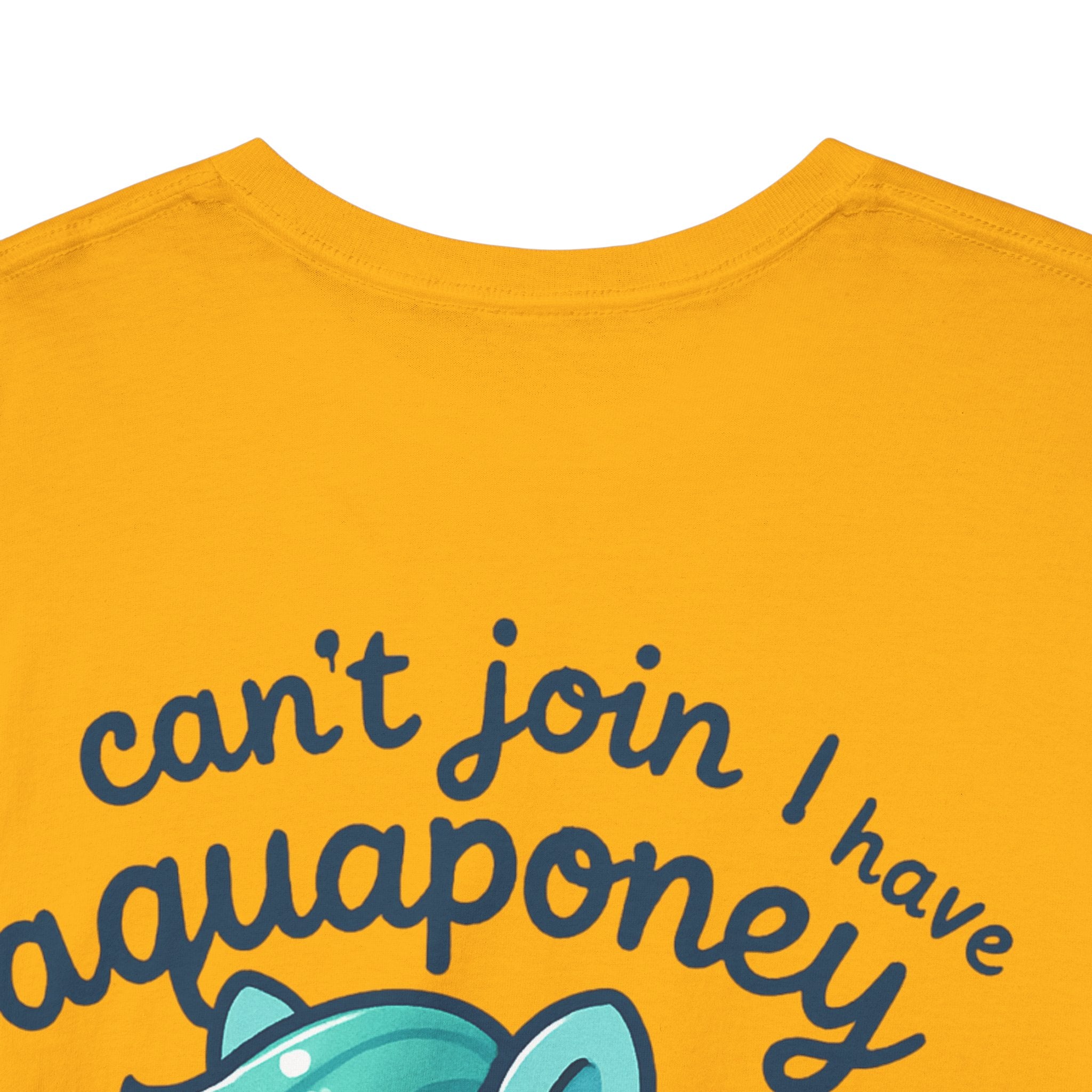Aquaponey Humor Unisex Heavy Cotton Tee, Fun T-Shirt for Friends, Gift for Horse Lovers, Casual Wear, Funny Summer Tee