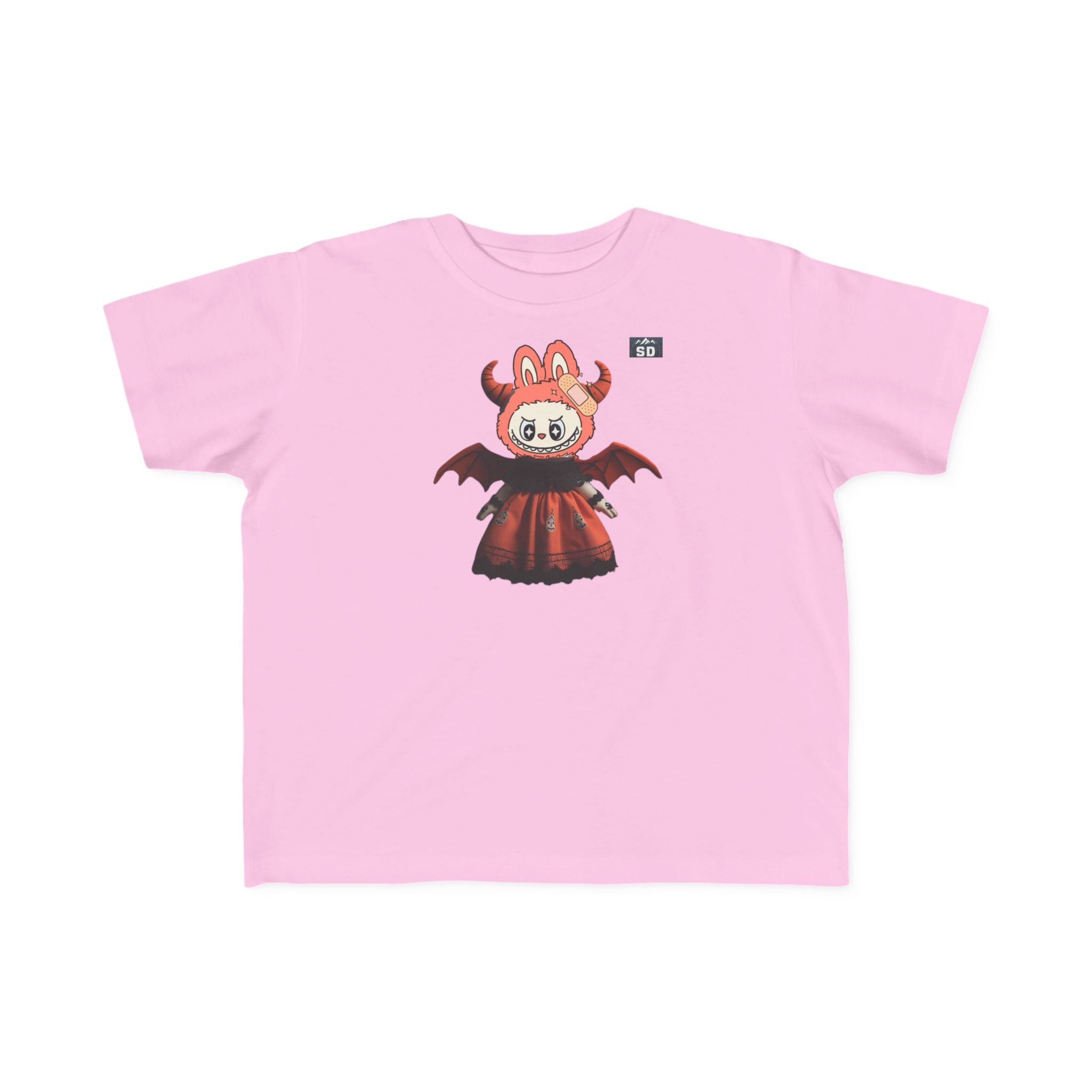 Halloween Toddler Tee with Pazuzu Labubu Toy Design